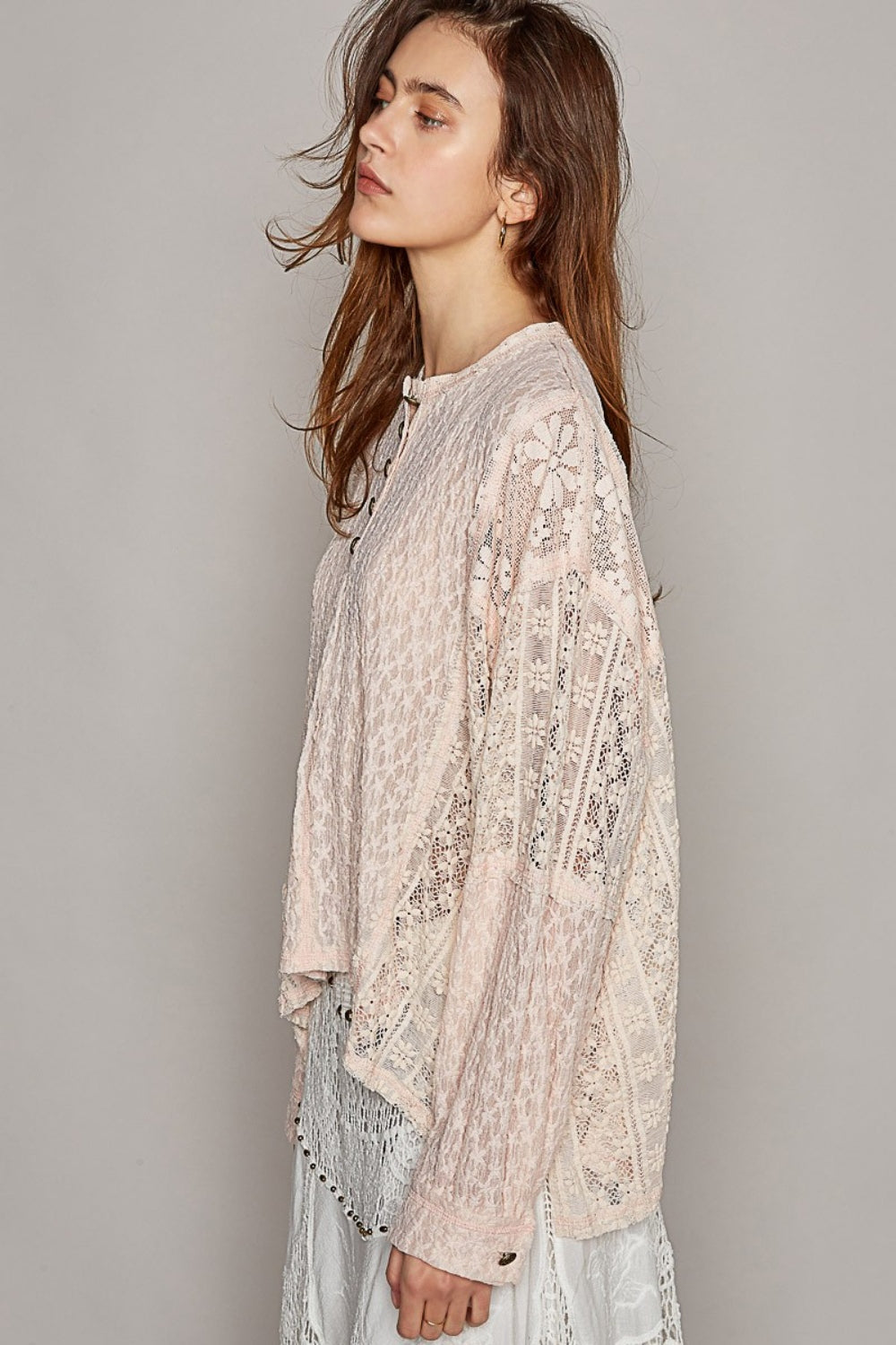 POL Round Neck Long Sleeve Raw Edge Lace Top Apparel/Tops POL Ship from USA TikTok Tops Trendsi USPS Walmart Walmart Apparel Trendsi https://www.cyberehub.com
