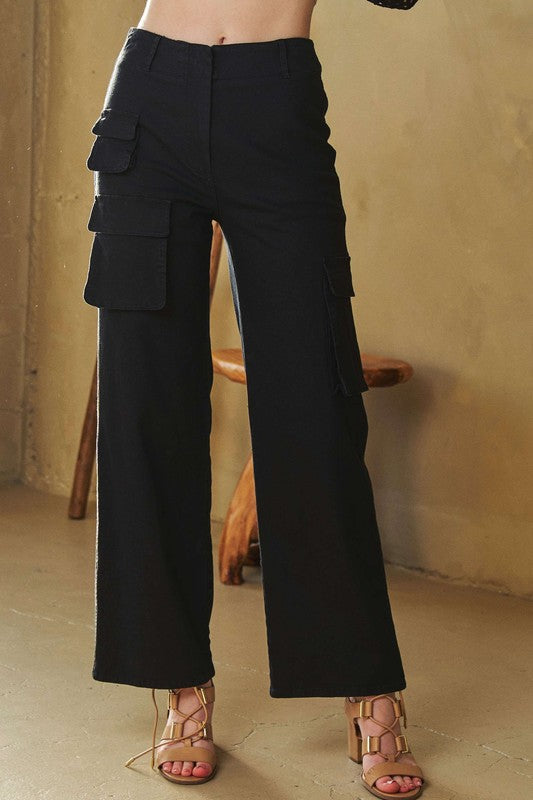 Davi & Dani Flap Pocket Mid Rise Cargo Pants Apparel Apparel Davi & Dani Ship from USA TikTok Trendsi Trendsi https://www.cyberehub.com