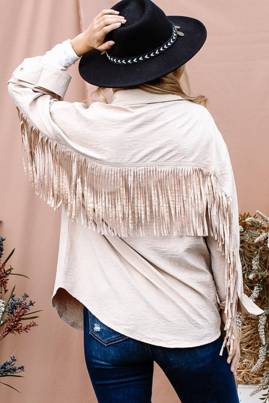 And The Why Full Size Fringe Back Detailed Button Down Shacket Tops/Jackets/Sweaters And The Why Clothing Tops Ship from USA TikTok Trendsi USPS Walmart Trendsi https://www.cyberehub.com