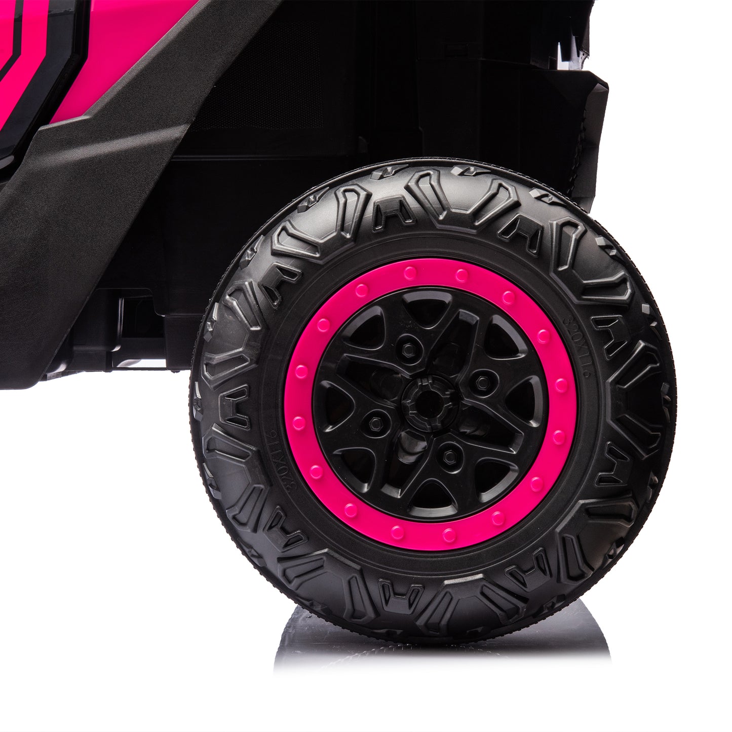 24V Two-Seater Kids Ride On UTV W/Parents Remote Control,Four-Wheel Suspension,Slow Start,Large wheel design,Anti-collision bar,Storage space,Music,USB,Bluetooth,Volume control,LED lights for Kids 3+. Giga Kids Toys Giga https://www.cyberehub.com
