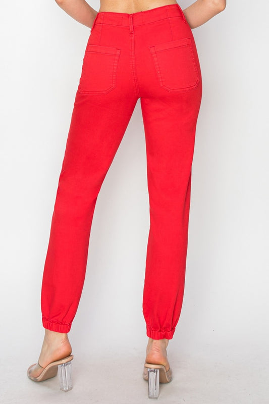 RISEN Full Size High Waisted Jogger Jeans Bottoms Bottoms Clothing RISEN Ship from USA Women Trendsi https://www.cyberehub.com