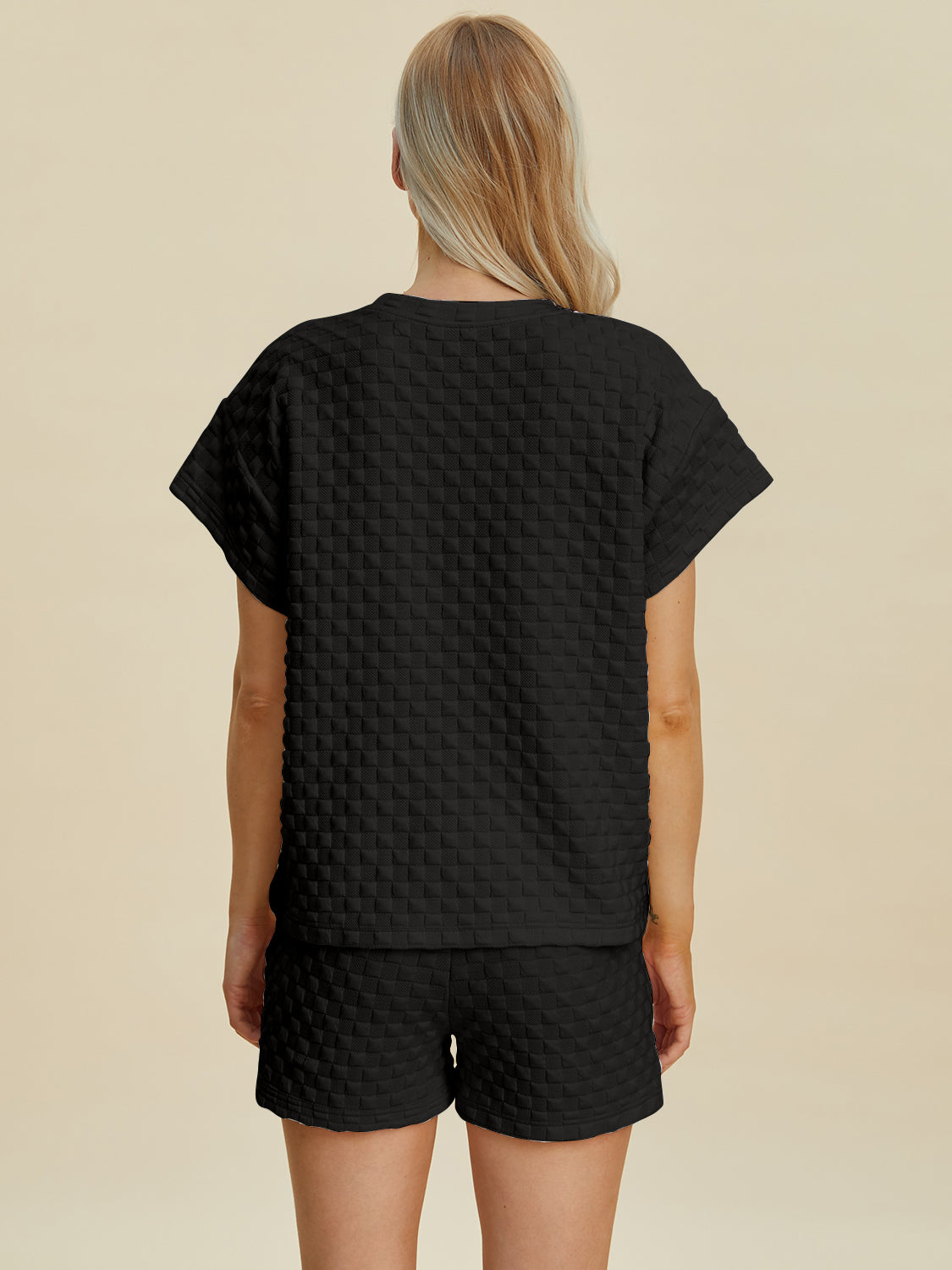 Double Take Full Size Texture T-Shirt and Shorts Set Tops/Jackets/Sweaters Clothing Tops Double Take Ship from USA TikTok Trendsi USPS Walmart Trendsi https://www.cyberehub.com