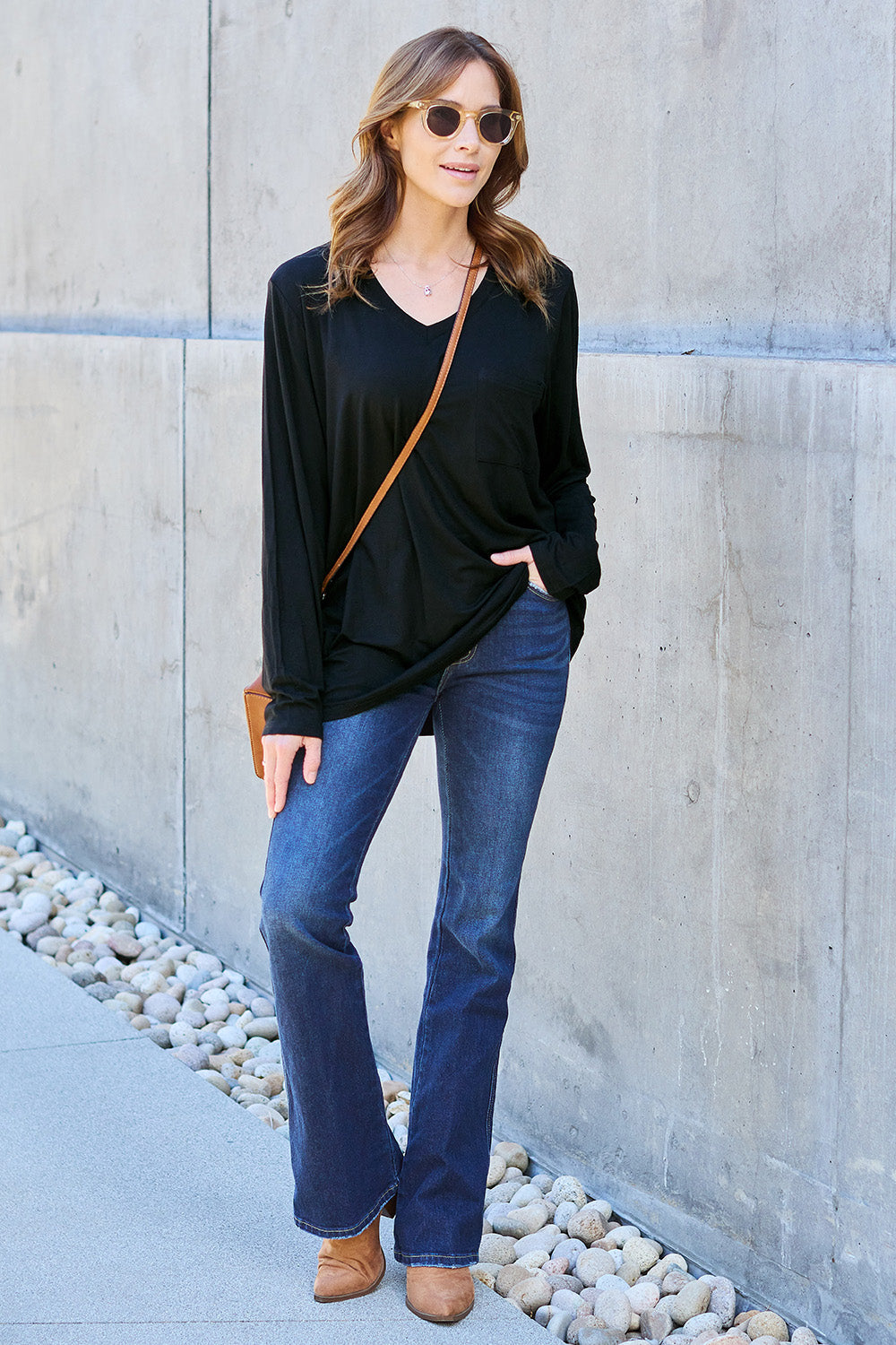 Basic Bae Full Size V-Neck Long Sleeve Top Apparel/Tops Basic Bae Ship from USA TikTok Tops Trendsi USPS Walmart Walmart Apparel Trendsi https://www.cyberehub.com