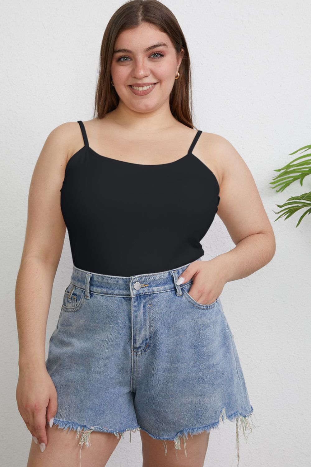 Basic Bae Full Size Round Neck Slim Cami Apparel/Tops Basic Bae Ship from USA TikTok Tops Trendsi USPS Walmart Walmart Apparel Trendsi https://www.cyberehub.com