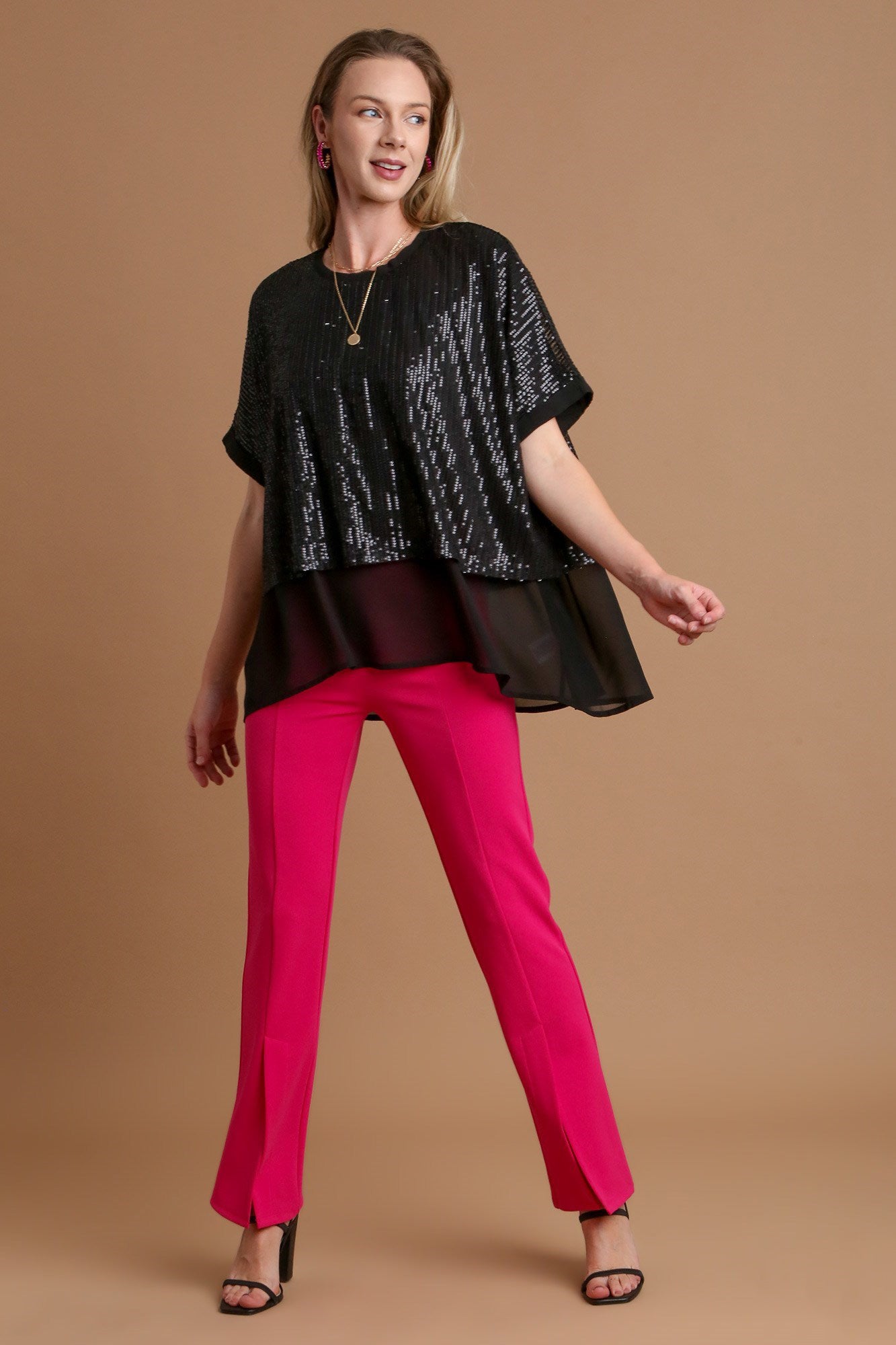Umgee Sequin Half Sleeve Layered Blouse Apparel Apparel Ship from USA TikTok Trendsi Umgee USA Trendsi https://www.cyberehub.com