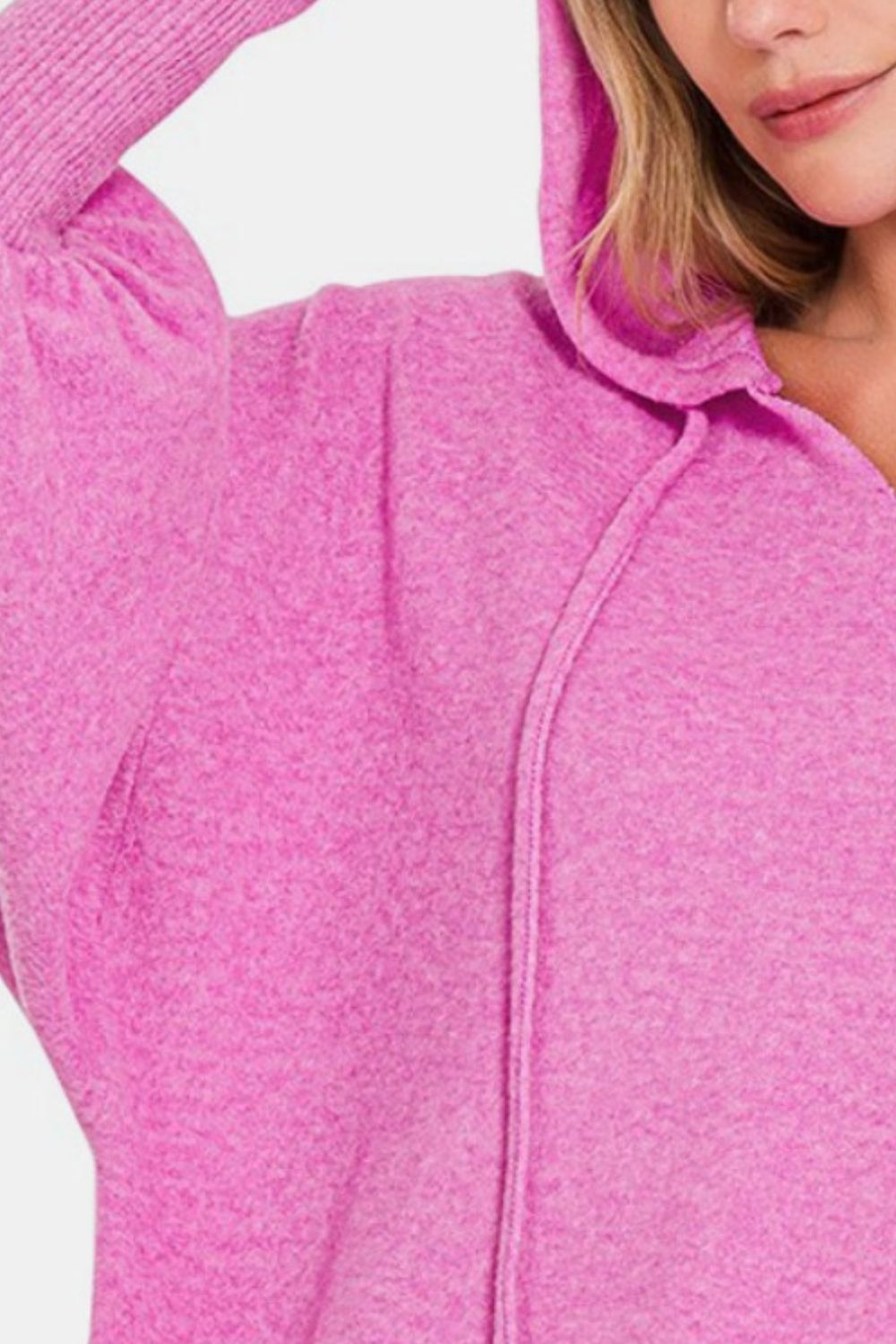 Zenana Brushed Hacci Drop Shoulder Cropped Hoodie Shirt Apparel Clothing Tops Ship from USA Shirts USA Women Zenana Trendsi https://www.cyberehub.com