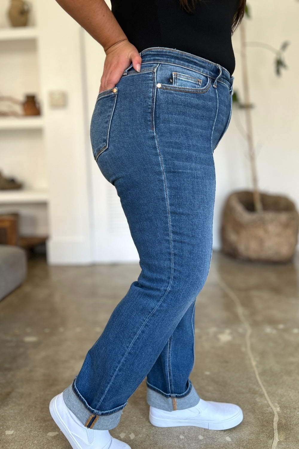 Judy Blue Full Size High Waist Front Seam Detail Straight Jeans Bottoms Bottoms Clothing Judy Blue Ship from USA Women Trendsi https://www.cyberehub.com