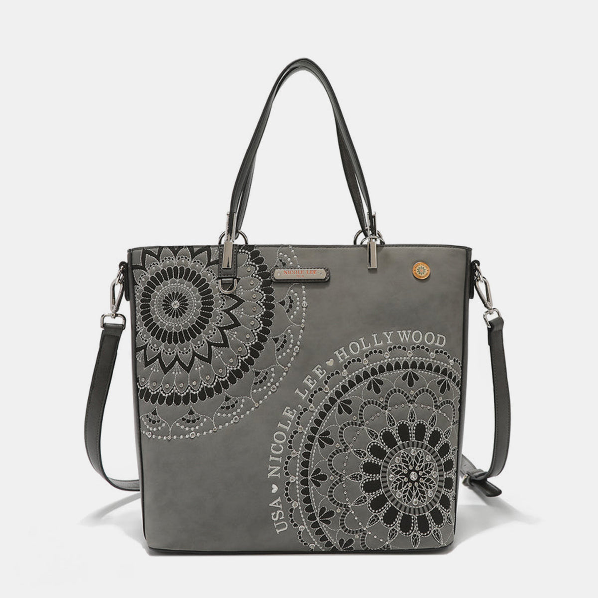Nicole Lee USA Metallic Stitching Embroidery Inlaid Rhinestone Tote Bag Nicole Lee USA Ship from USA TikTok USA Trendsi https://www.cyberehub.com