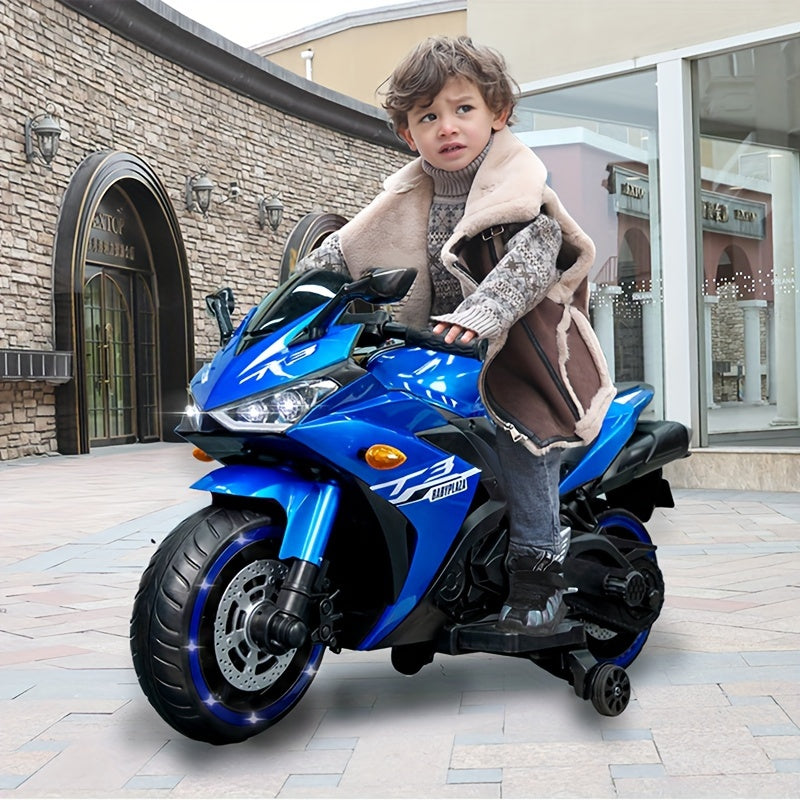 Kids Motorcycle, 12V Motorcycle for kids 3-6 years Boys and Girls 12v7ah Kids Motorcycle Ride On Toy with Training Wheels/manual throttle/ drive by hand /Lighting wheels Giga Kids Toys Giga https://www.cyberehub.com