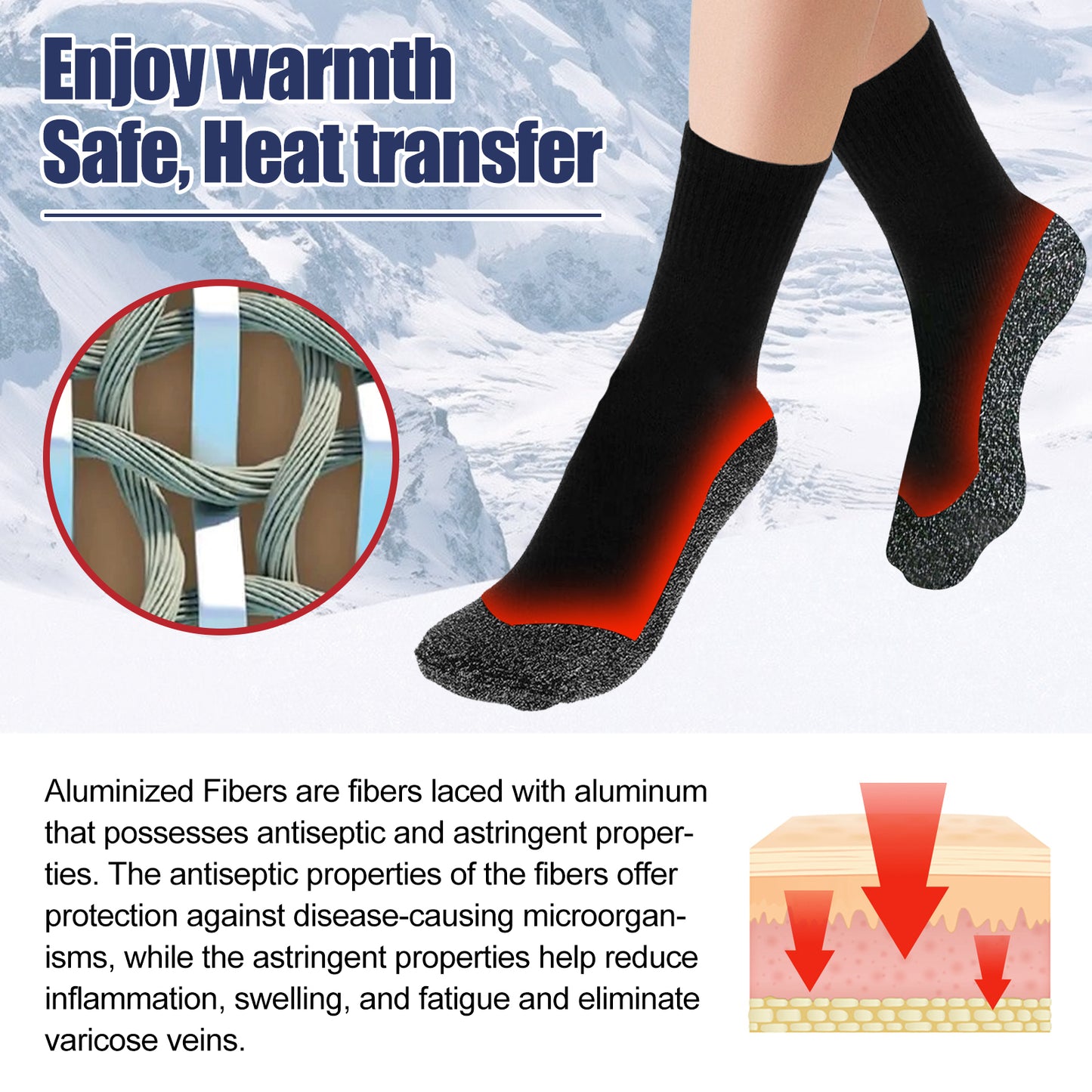 35 Degrees Aluminized Fibers Heating Socks, Relieve Vein Spontaneous Heat Constant Temperature Comfortable Warm Foot Cold Protection Socks Health Eprolo https://www.cyberehub.com