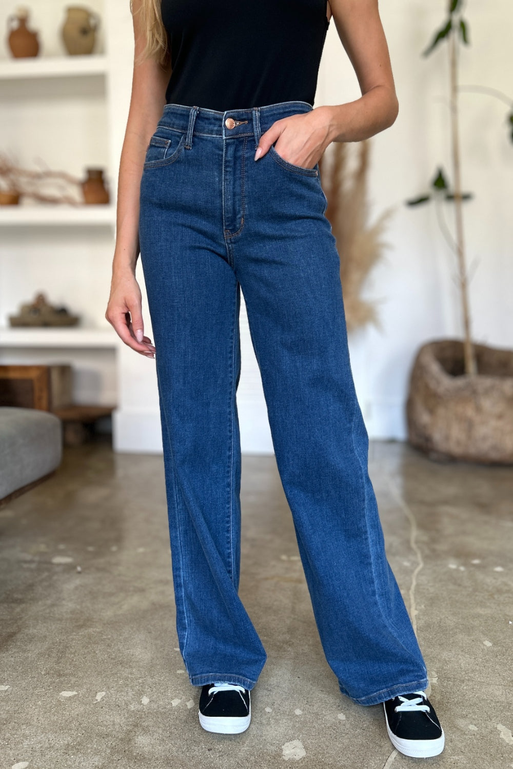 Judy Blue Full Size High Rise Straight Jeans Bottoms Bottoms Clothing Judy Blue Pants Ship from USA Women Trendsi https://www.cyberehub.com