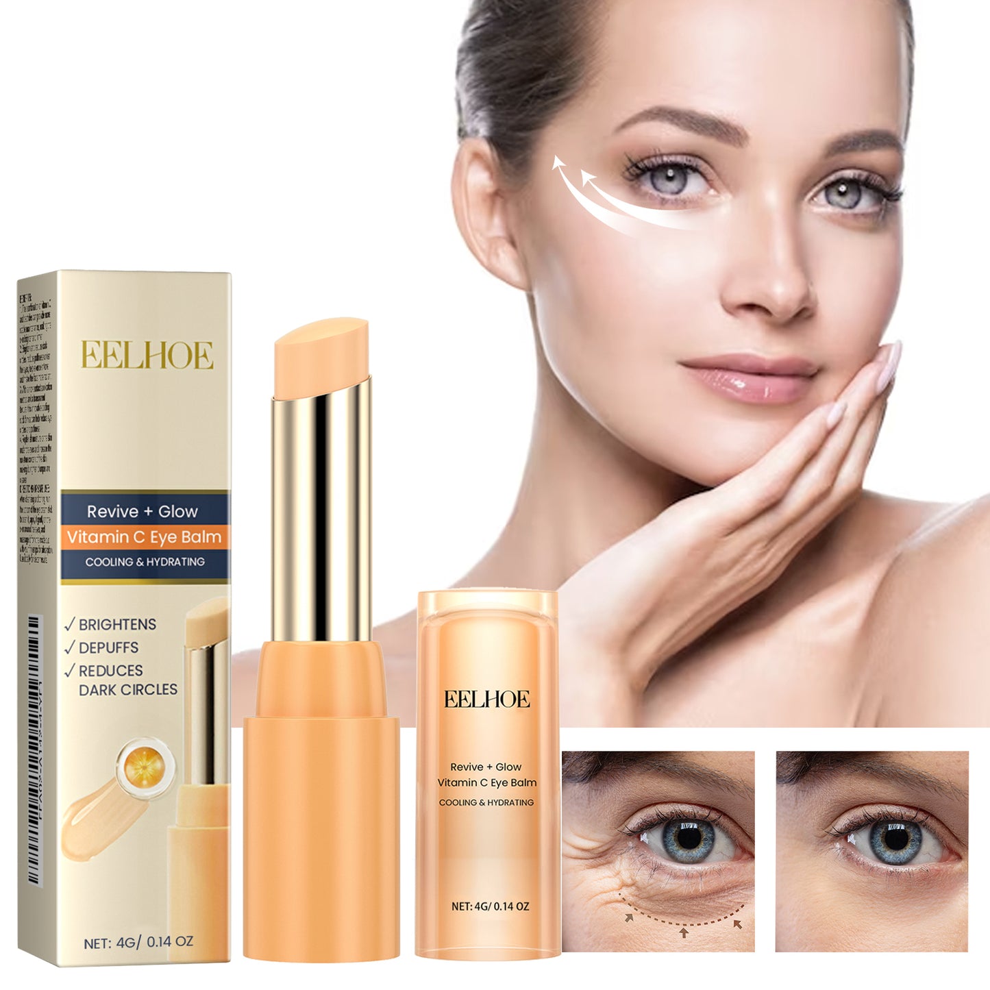 Revive + Glow Vitamin C Eye Balm, Dark Circles Repair Moisturizing Firming Eye Cream Stick Health Eprolo https://www.cyberehub.com
