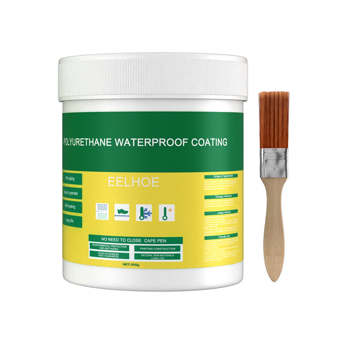 EELHOE Floor Leak Waterproof Adhesive, Exterior Wall Bathroom Toilet Waterproofing Agent Brick Wall Permeable Paint 300g Home Eprolo https://www.cyberehub.com