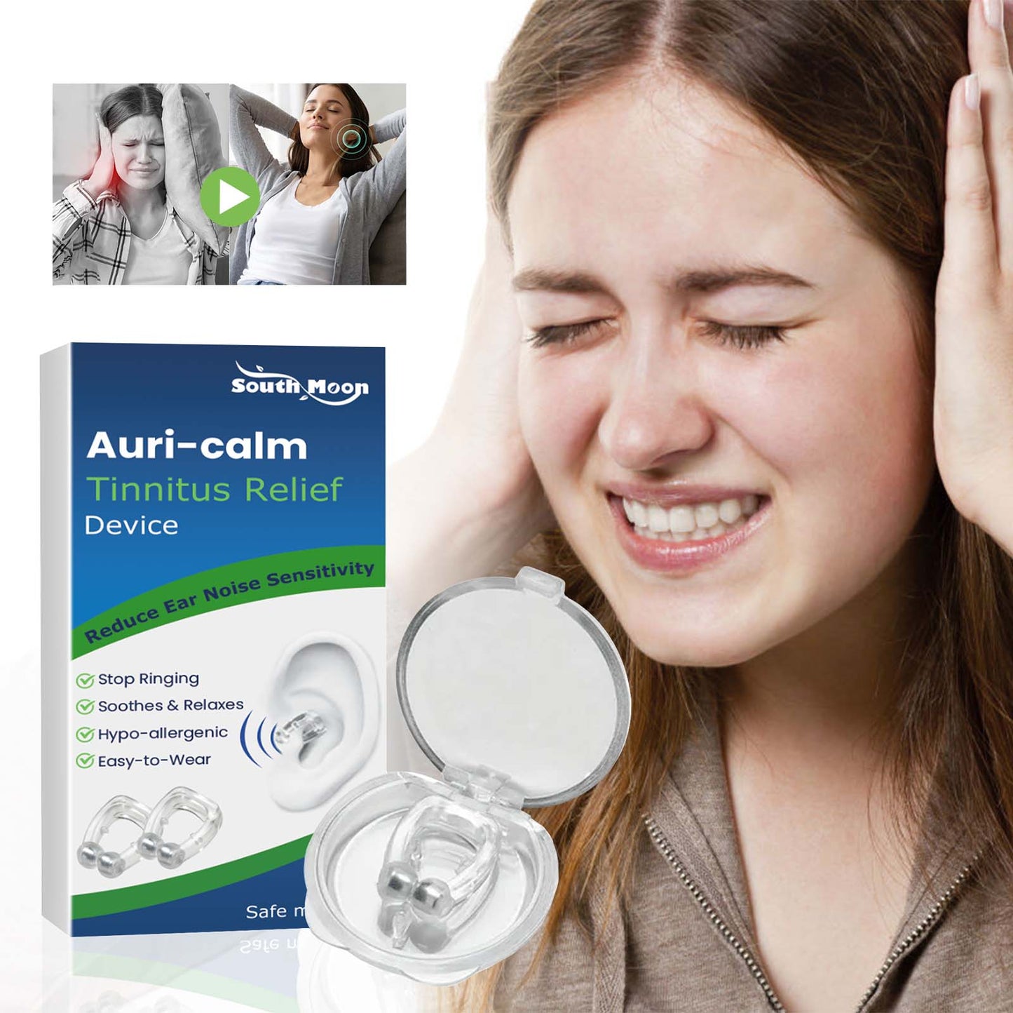 Auri-calm Tinnitus Relief Device, Relieve Ear Pain Tinnitus And Ear Discomfort Ear Massage Care Ear Clips Health Eprolo https://www.cyberehub.com