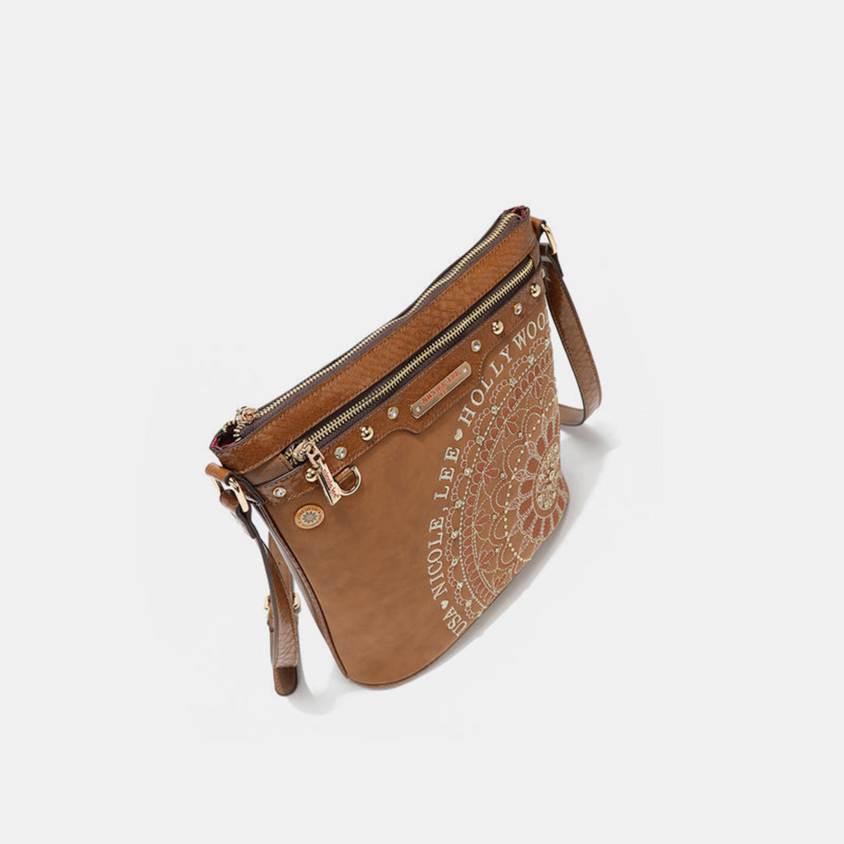Nicole Lee USA Metallic Stitching Embroidery Inlaid Rhinestone Crossbody Bag Bag Bag Nicole Lee USA Ship from USA Women Trendsi https://www.cyberehub.com