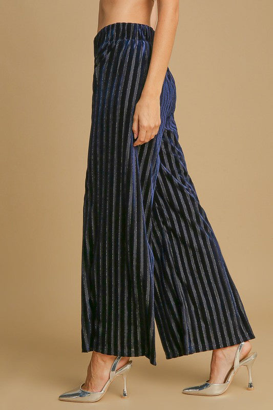 Umgee Full Size Elastic Waist Striped Wide Leg Velvet Pants Apparel Apparel Ship from USA TikTok Trendsi Umgee USA Trendsi https://www.cyberehub.com