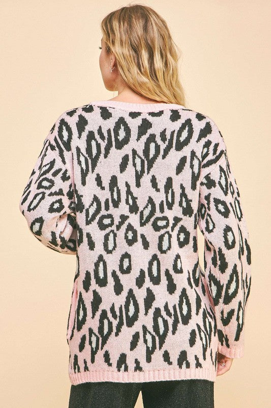 Davi & Dani Leopard Ribbon Tie Front Loose Fit Cardigan Tops/Jackets/Sweaters Clothing Tops Davi & Dani Ship from USA TikTok Trendsi USPS Walmart Trendsi https://www.cyberehub.com