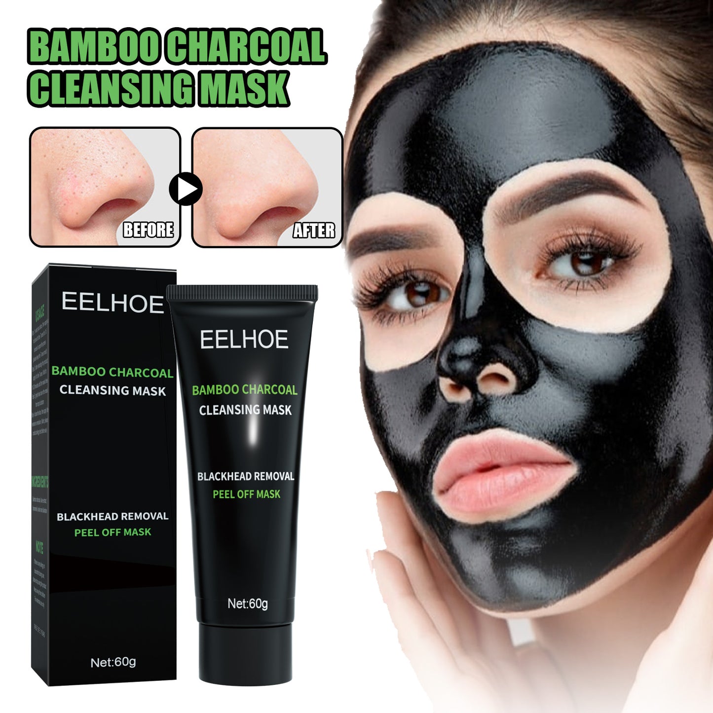 Bamboo Charcoal Blackhead Removal Mask, Deep Cleanse Pores And Acne T-Zone Oil Control With A Peel Mask Health Eprolo https://www.cyberehub.com