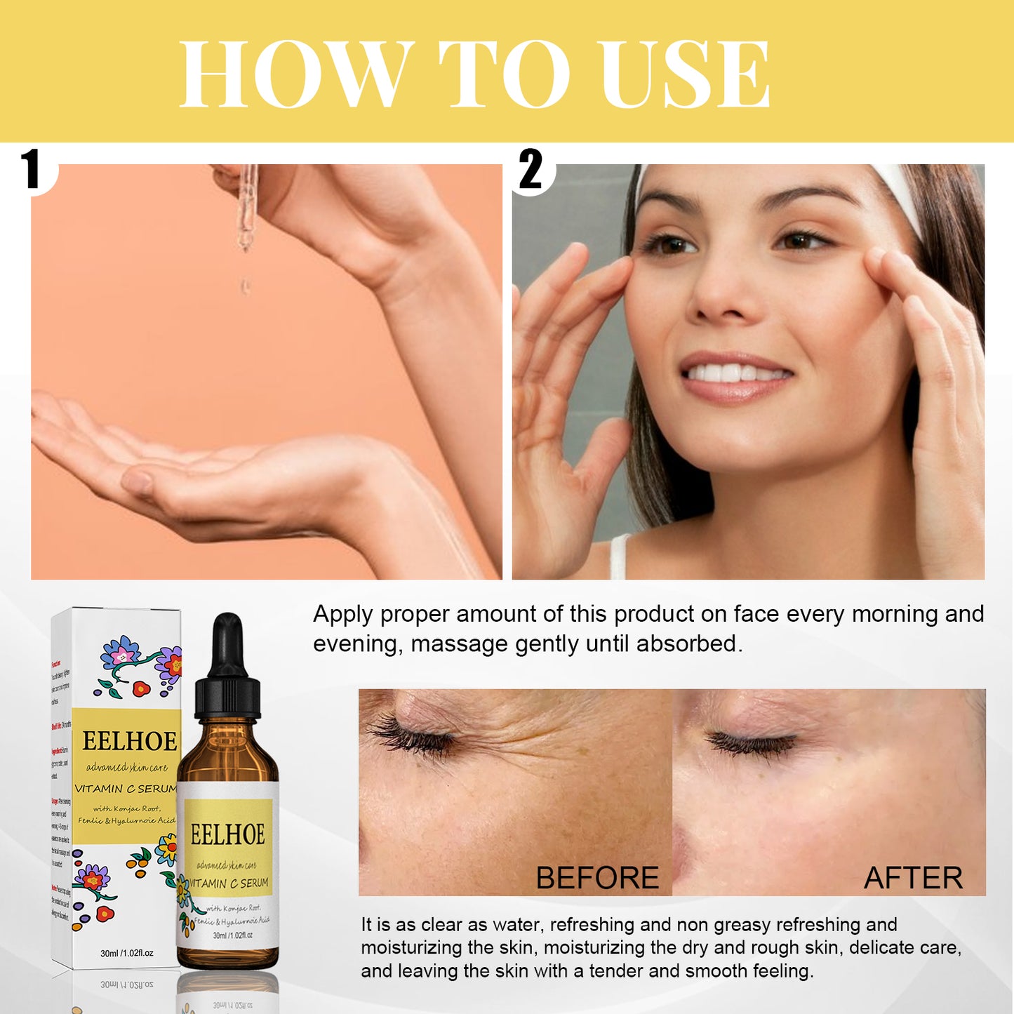 Vitamin C Essence, Brightens Skin, Moisturizes Shrink Pores Firming And Anti-Wrinkle Solution Health Eprolo https://www.cyberehub.com