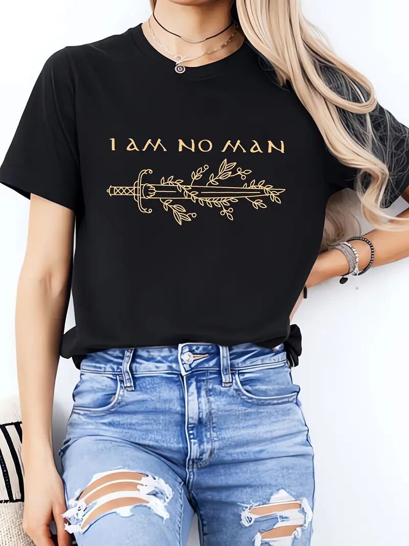 Women's Printed Short Sleeved Shirt Black Apparel/Shirt/Graphic Shirt SNULLO https://www.cyberehub.com