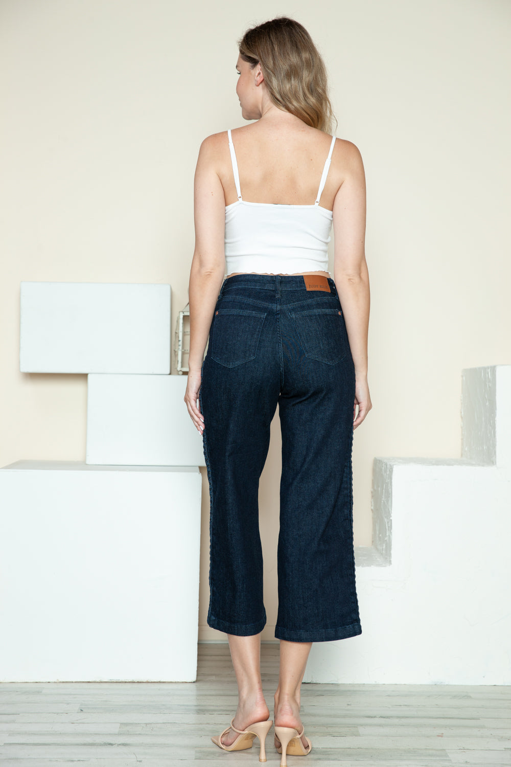 Judy Blue Full Size Side Seam Braid Detail Crop Wide Leg Jeans Bottoms Bottoms Clothing Judy Blue Pants Ship from USA Women Trendsi https://www.cyberehub.com