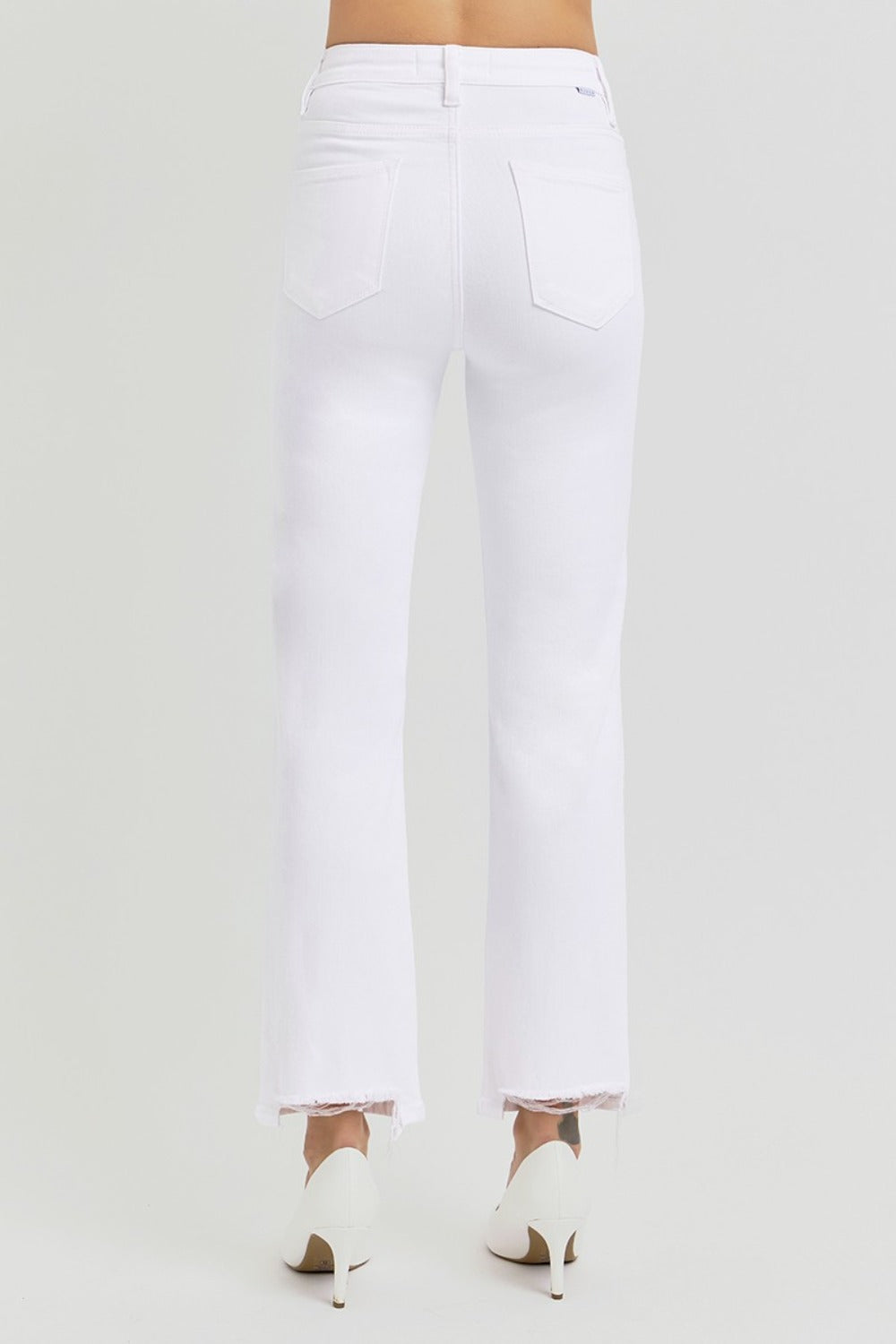 RISEN Full Size Tummy Control Elastic Band High Rise Crop Straight Jeans Bottoms Bottoms Clothing Pants RISEN Ship from USA Women Trendsi https://www.cyberehub.com
