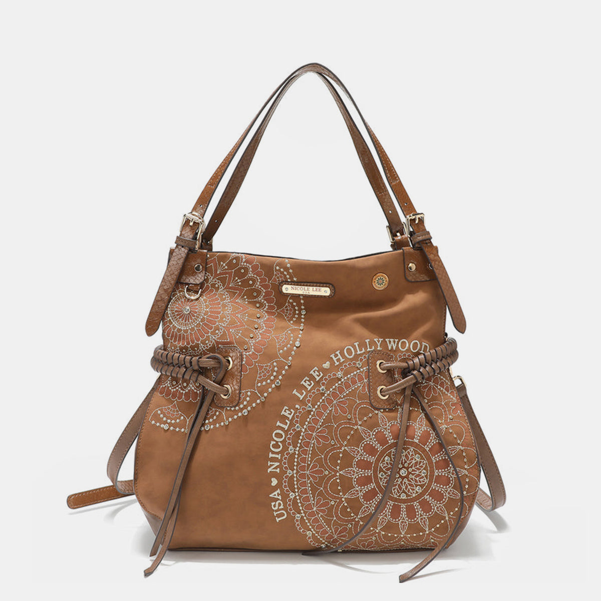 Nicole Lee USA Side Braided Tassel Inlaid Rhinestone Embroidery Hobo Bag Bag Bag Nicole Lee USA Ship from USA Women Trendsi https://www.cyberehub.com