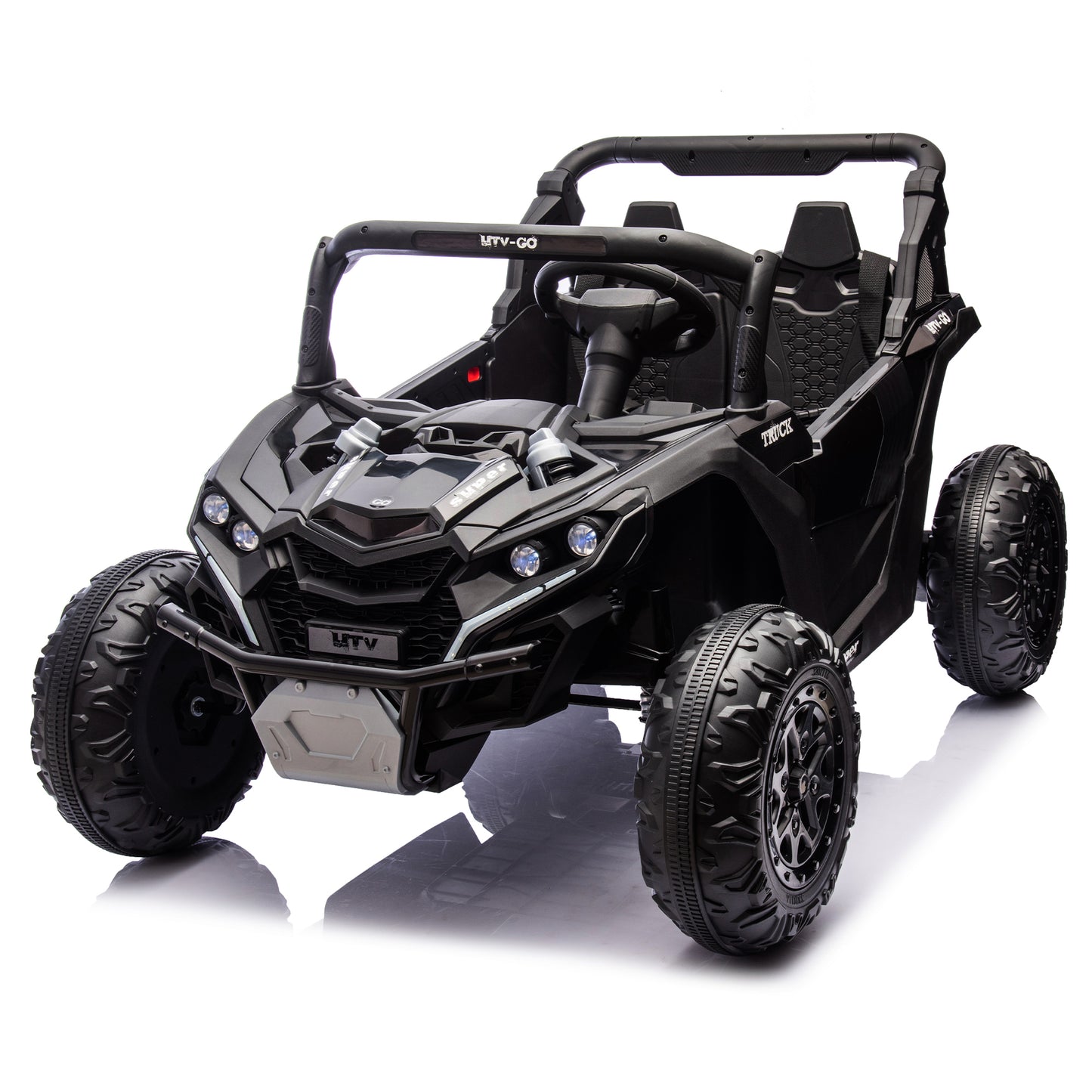 24V Two-Seater Kids Ride On UTV W/Parents Remote Control,Four-Wheel Suspension,Slow Start,Large wheel design,Anti-collision bar,Storage space,Music,USB,Bluetooth,Volume control,LED lights for Kids 3+. Giga Kids Toys Giga https://www.cyberehub.com