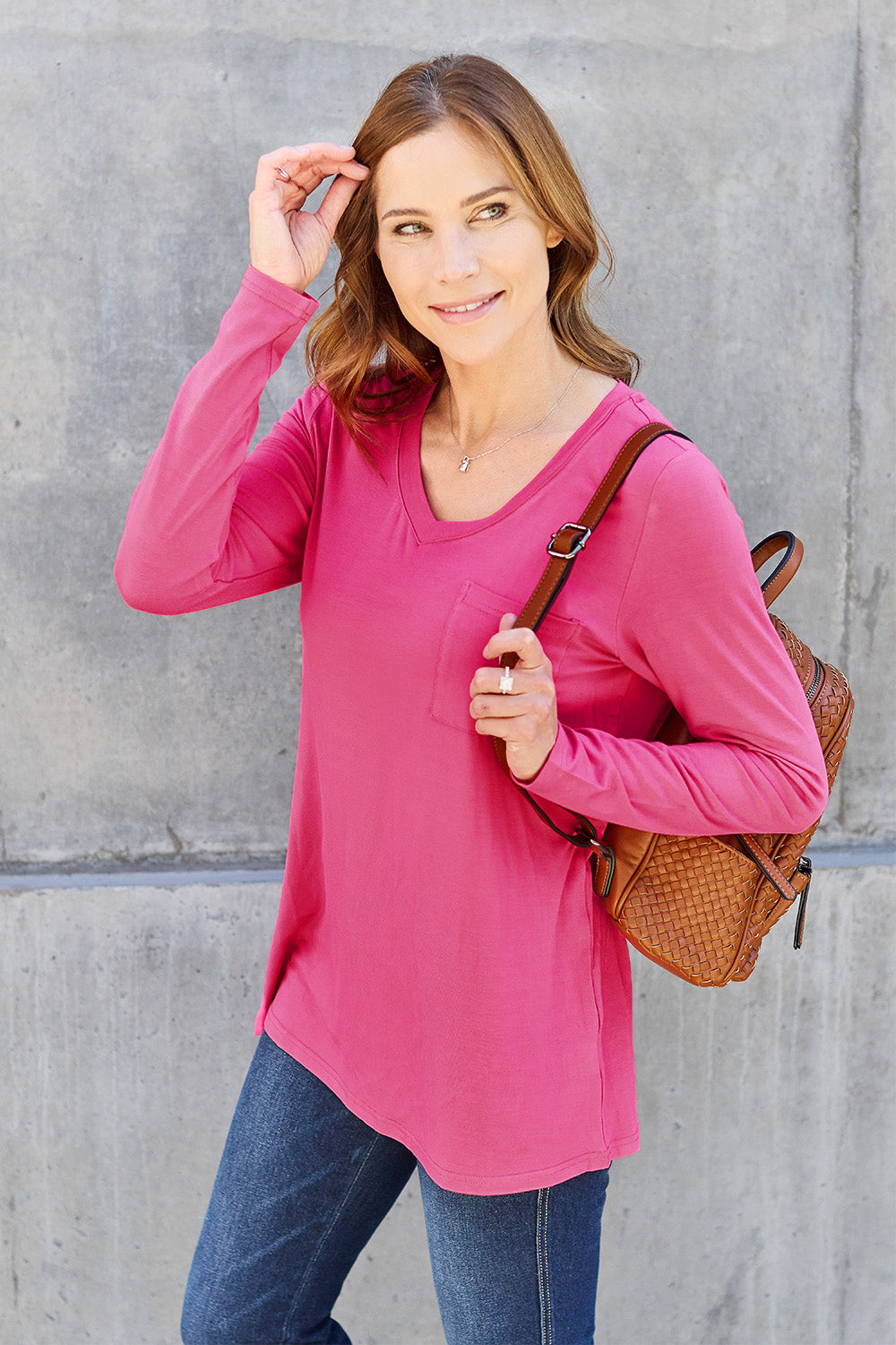 Basic Bae Full Size V-Neck Long Sleeve Top Apparel/Tops Basic Bae Ship from USA TikTok Tops Trendsi USPS Walmart Walmart Apparel Trendsi https://www.cyberehub.com