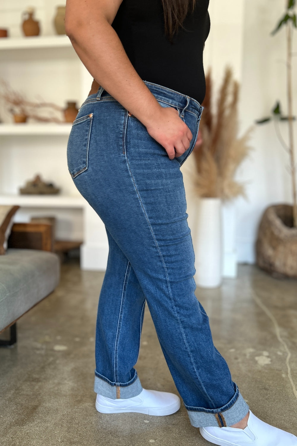 Judy Blue Full Size High Waist Front Seam Detail Straight Jeans Bottoms Bottoms Clothing Judy Blue Ship from USA Women Trendsi https://www.cyberehub.com