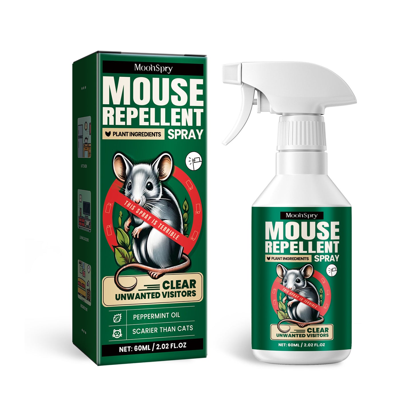 Mouse Repellent Spray, Household Gardening Rat-Repellent Rat-Repellent Solution Cockroach Repellent Mosquito Repellent Spray Home & Garden Home Eprolo https://www.cyberehub.com