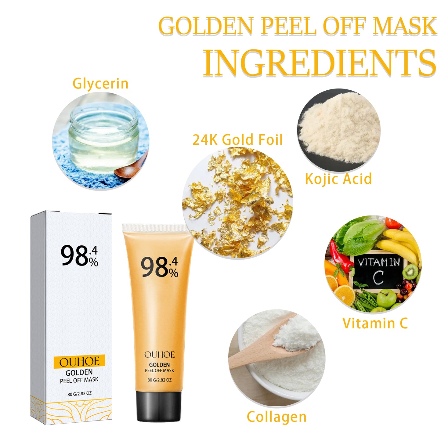 24k Gold Peel Mask Deeply Cleanses The Skin Of Blackheads, Pimples, Delicate Pores And Tighteners Skin Care Health Eprolo https://www.cyberehub.com