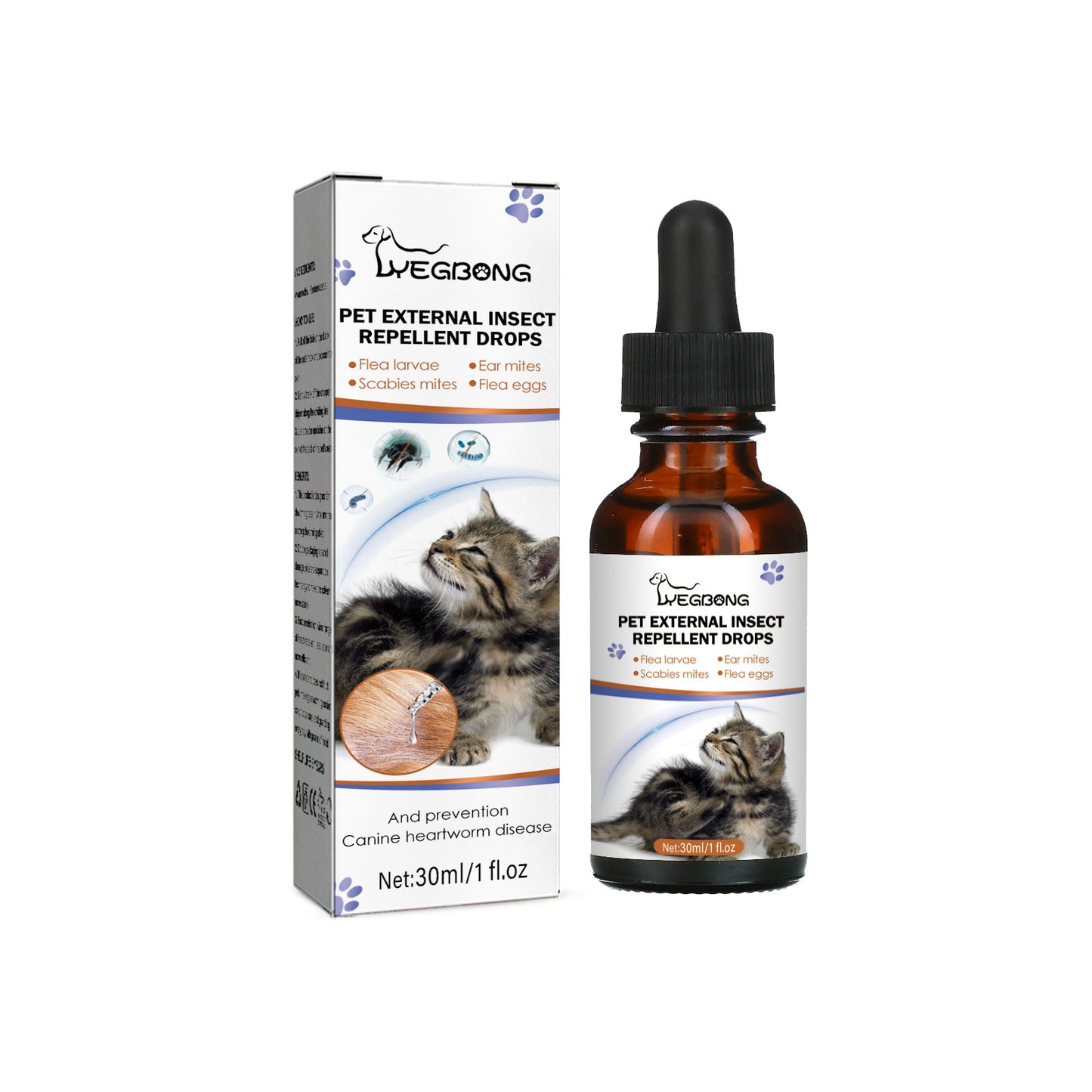 Yegbong Pet Extracorporeal Insect Repellent Drops, Cats And Dogs Clean To Remove Ticks And Fleas Drops Pet Supplies Pet Eprolo https://www.cyberehub.com