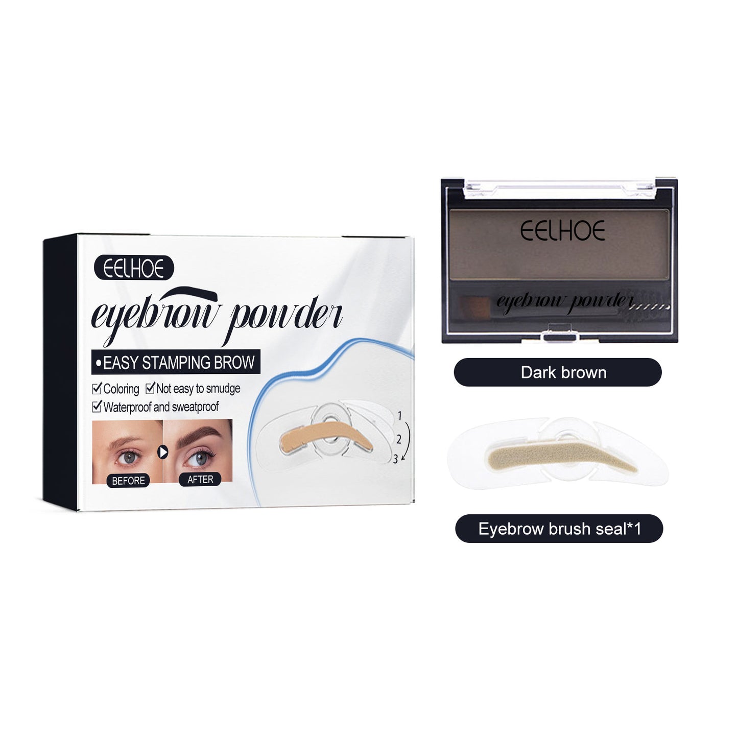 Eyebrow Powder Set Makeup Natural Lasting Waterproof Not Easy To Decolorize Dizzy Lazy Seal Eyebrow Powder Set Dark brown Health Eprolo https://www.cyberehub.com