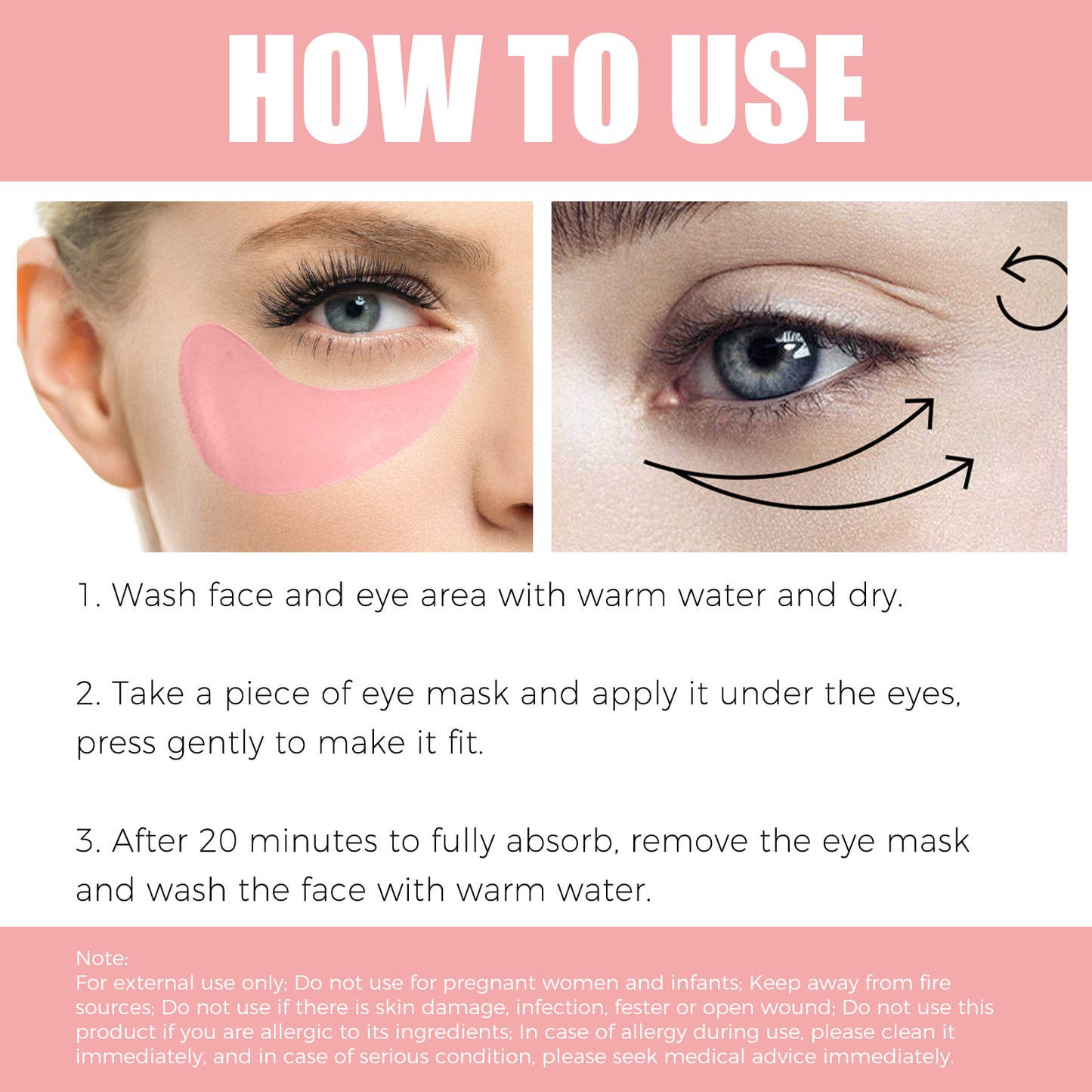 Pink Rose Eye Mask, Reduces Fine Lines, Bags, Dark Circles, Moisturizes And Tights Skin Care Eye Mask Health Eprolo https://www.cyberehub.com