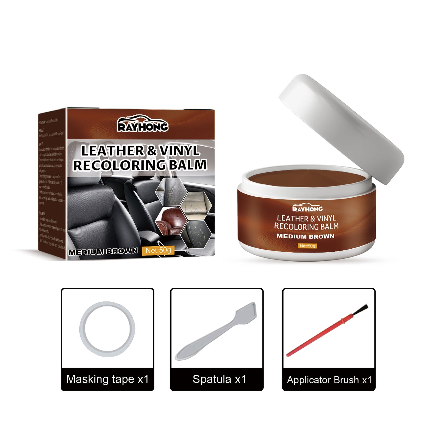 Rayhong Leather Toning Cream, Leather Complementary Cream Car Seat Leather Sofa Leather Shoes Refurbished Complementary Color Medium Brown Automotive Eprolo https://www.cyberehub.com
