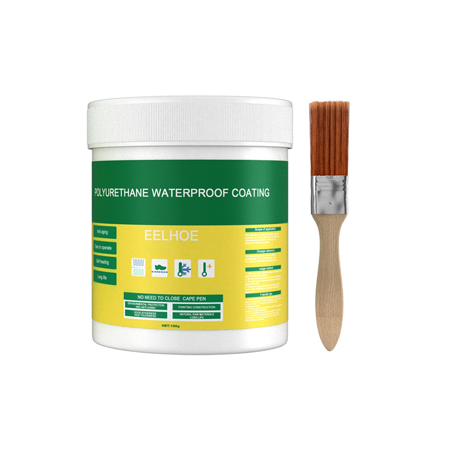 EELHOE Floor Leak Waterproof Adhesive, Exterior Wall Bathroom Toilet Waterproofing Agent Brick Wall Permeable Paint 100g Home Eprolo https://www.cyberehub.com