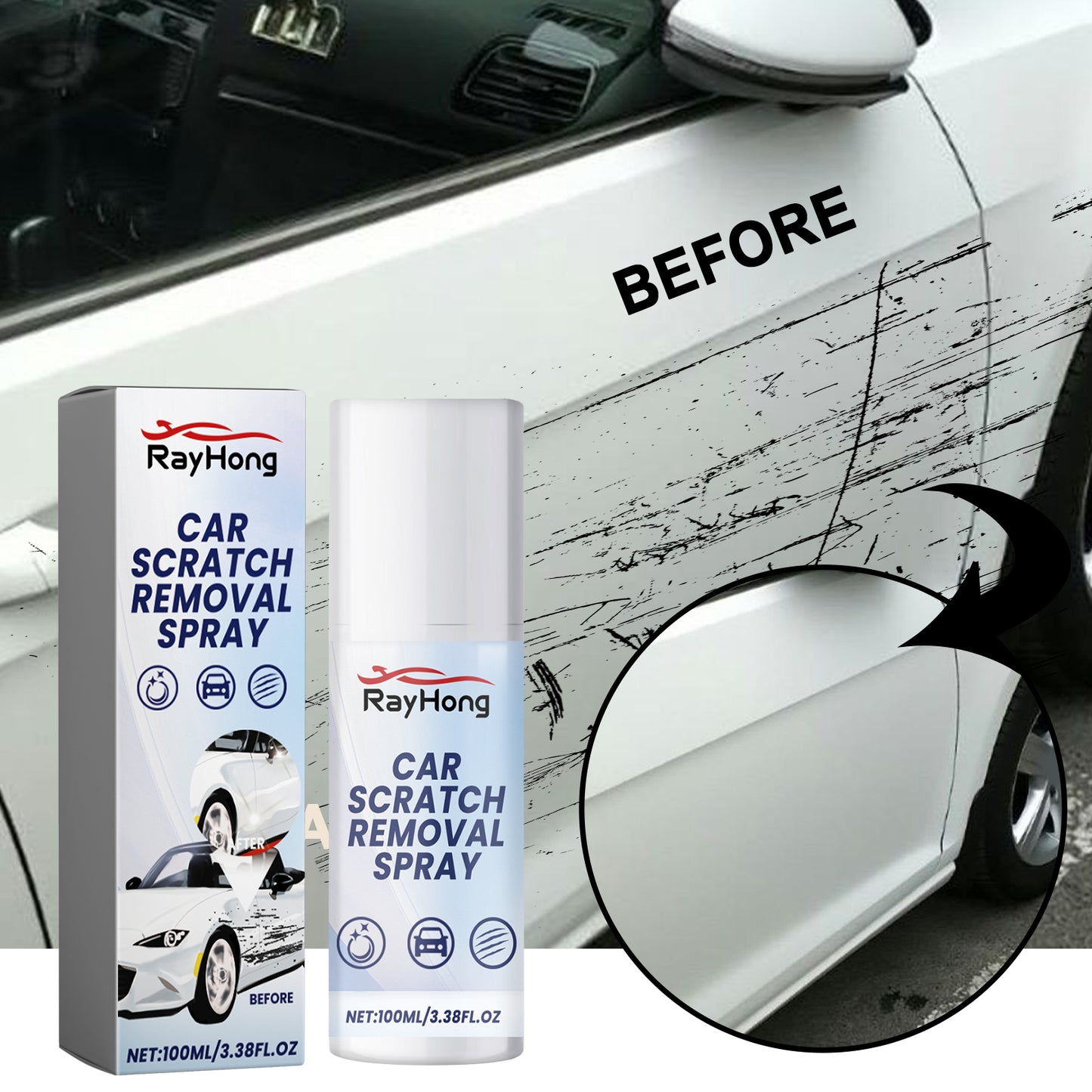 Car Scratch Removal Spray, Body Paint Scratch Repair Care Cleaning And Polishing Spray Automotive Automotive Eprolo https://www.cyberehub.com