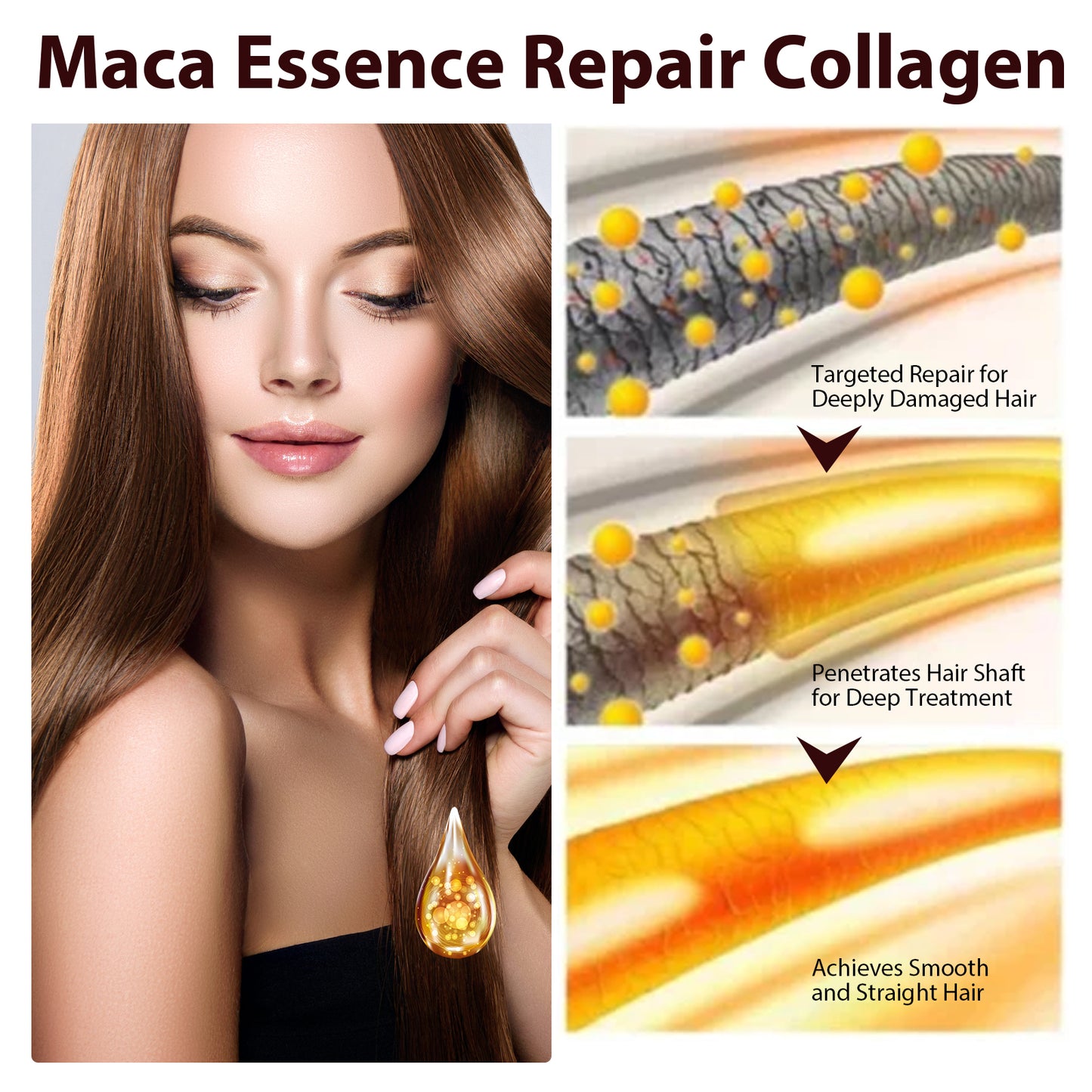 Maca Essence Repair Collagen, Repair Bifurcate Improve Hair Moist Smooth The Hair Essence Health & Beauty Health Eprolo https://www.cyberehub.com