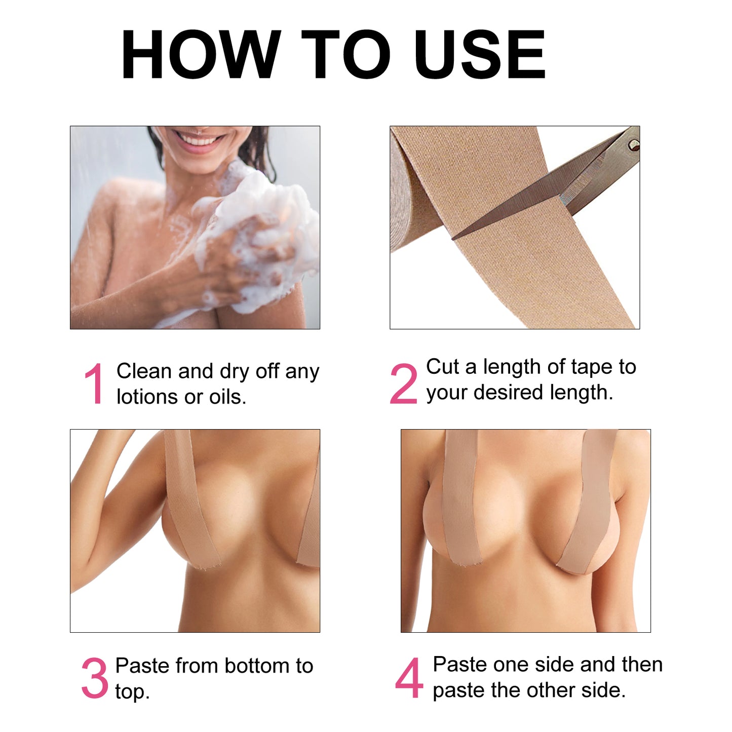 Boob Tape, Non-Trace Anti-Sagging External Expansion Chest Stretch Tape Health & Beauty Health Eprolo https://www.cyberehub.com