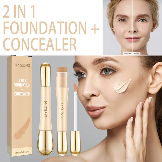 Jaysuing 2 In 1 Foundation + Concealer, Blemish Print Natural Concealer Long-Lasting Makeup Invisible Pore Concealer Health Eprolo https://www.cyberehub.com
