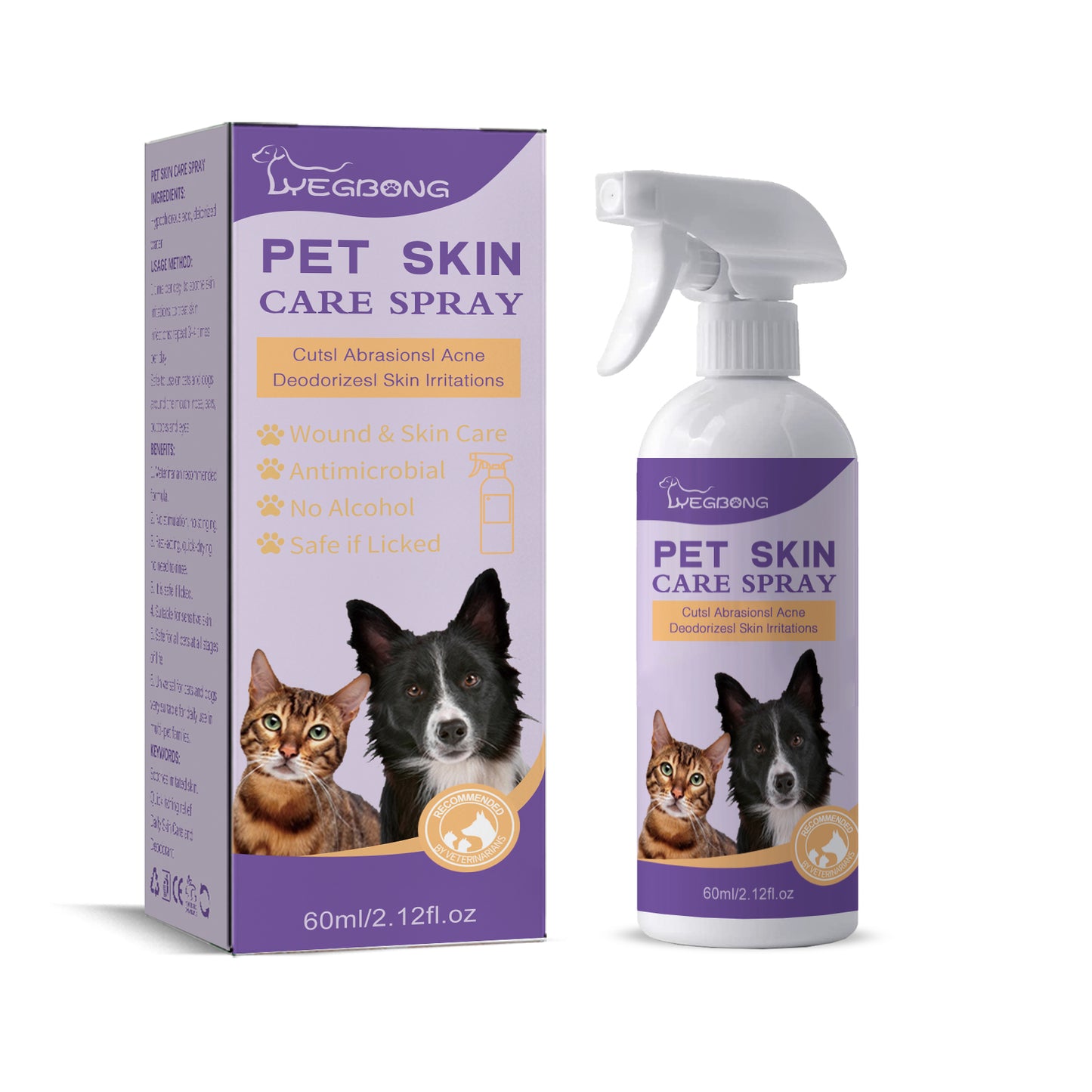 Yegbong Pet Skin Relief Spray, Relieves Dog And Cat Skin Itchiness Eliminates Mites Cleaning Care Spray Pet Supplies Pet Eprolo https://www.cyberehub.com