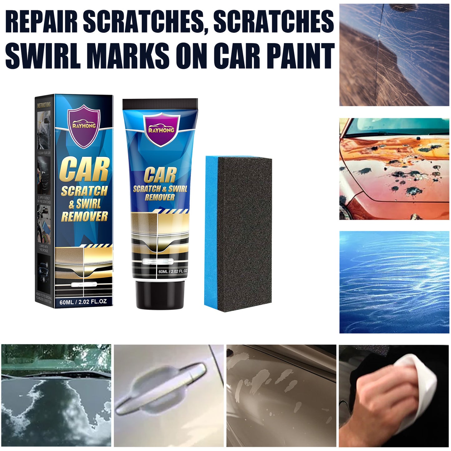 Rayhong Car Scratch Repair Cream, Car Maintenance Refurbishment Paint Scratches Scratches Polishing Paint Repair Paste Automotive Eprolo https://www.cyberehub.com