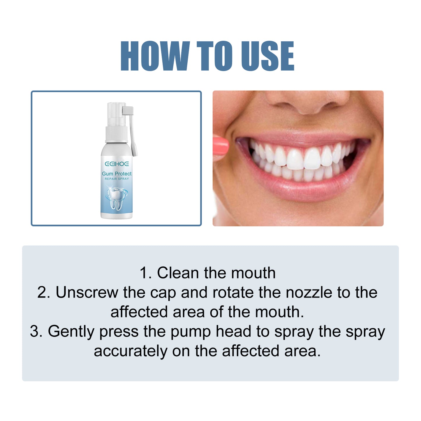 Gum Protect Repair Spray, Relieve Swelling And Pain Of Inflamed Gums Whitening Teeth Oral Cleaning Care Spray Health Eprolo https://www.cyberehub.com
