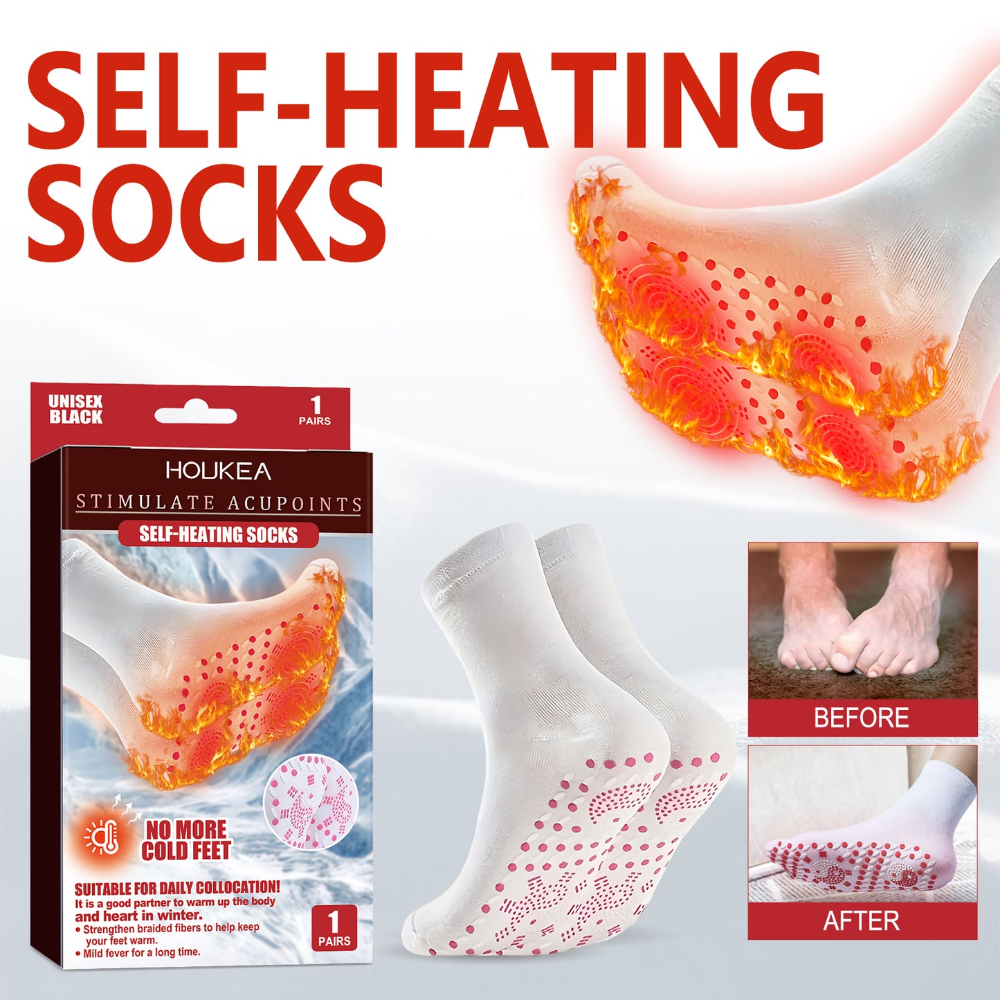 Self-Heating Socks, Winter Outdoor Sports Windproof Cold Warm Foot Care Massage Socks Health Eprolo https://www.cyberehub.com
