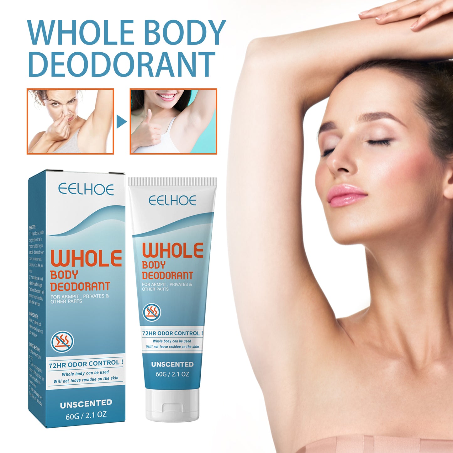 Whole Body Deodorant, Long Lasting Fragrance Clean Body Odor Body Odor Sweat Refreshing Fragrance Care Cream Health Eprolo https://www.cyberehub.com