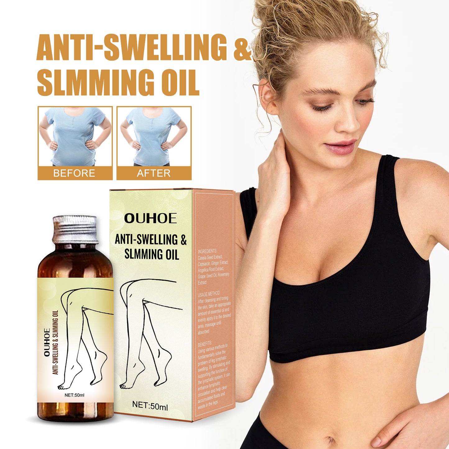Body Slimming Oil, Relieves Leg Swelling Shapes And Tightens Body Muscle Slimming Essence Oil default title Health Eprolo https://www.cyberehub.com