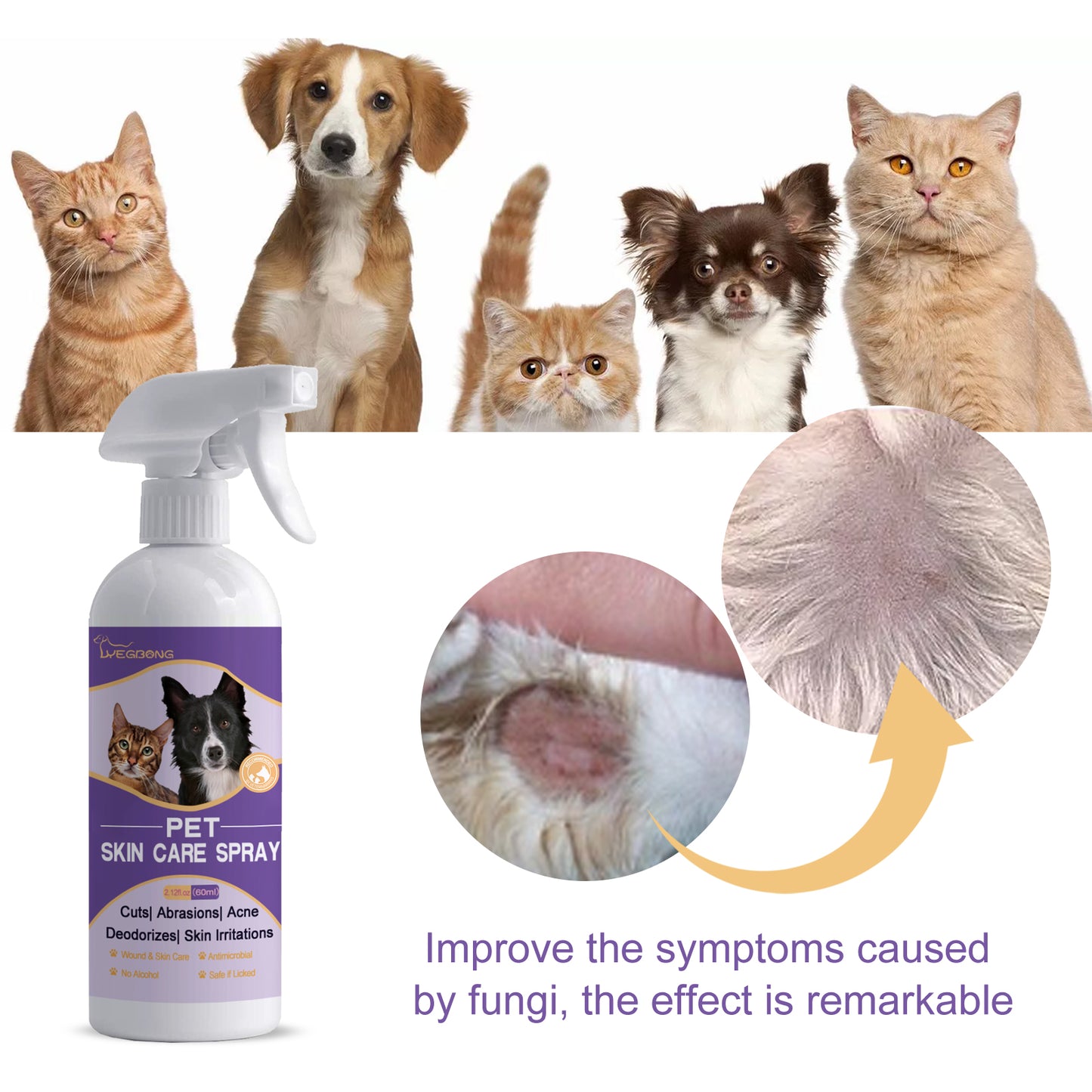 Yegbong Pet Skin Relief Spray, Relieves Dog And Cat Skin Itchiness Eliminates Mites Cleaning Care Spray Pet Supplies Pet Eprolo https://www.cyberehub.com