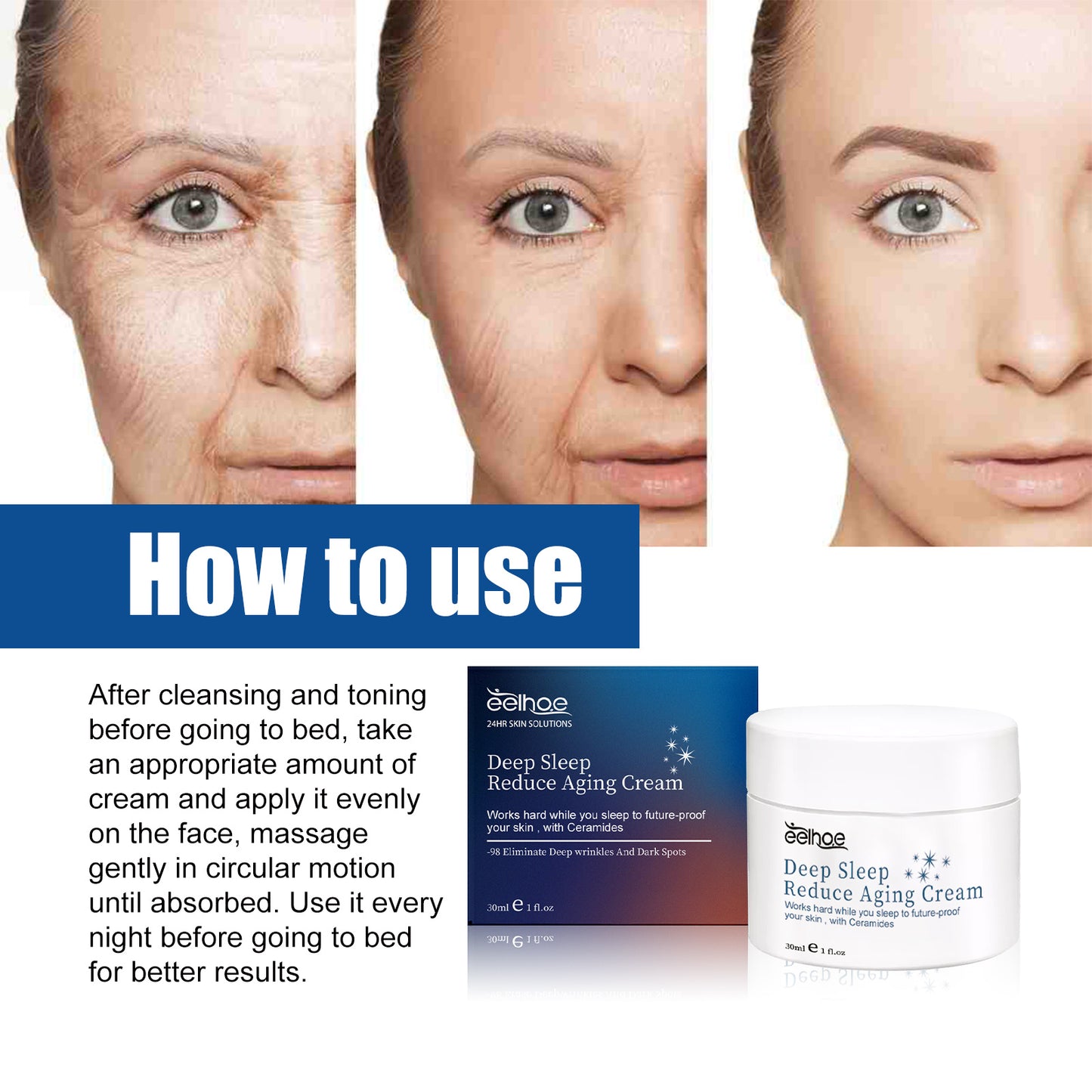 Deep Sleep Reduce Aging Cream, Firming Light Lines Brightening Skin Tone Moisturizing Skin Care Sleep Cream Health Eprolo https://www.cyberehub.com