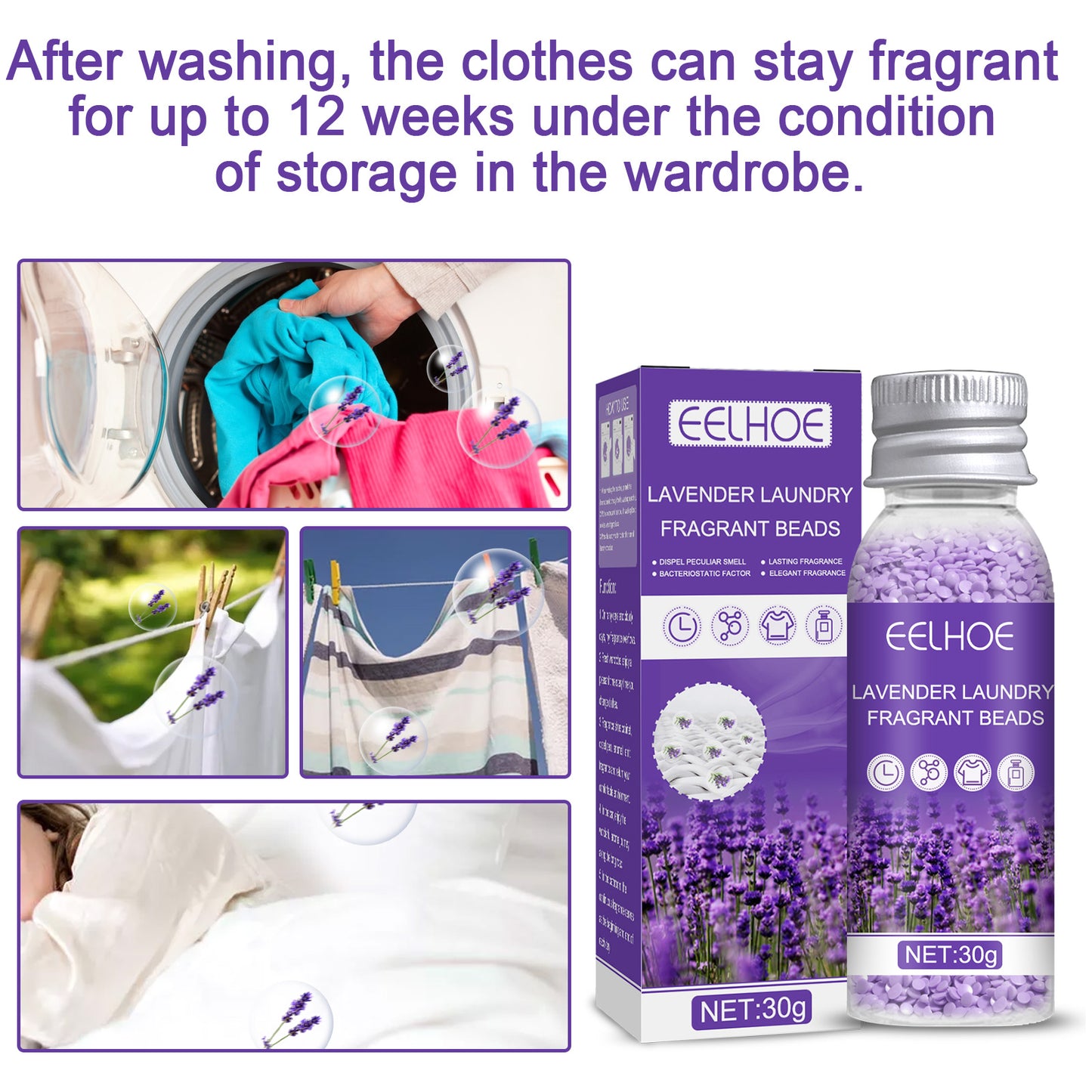 Lavender Laundry Perfume Beads, Laundry Decontamination Protective Clothing Soft Lasting Fragrance Beads Health Eprolo https://www.cyberehub.com